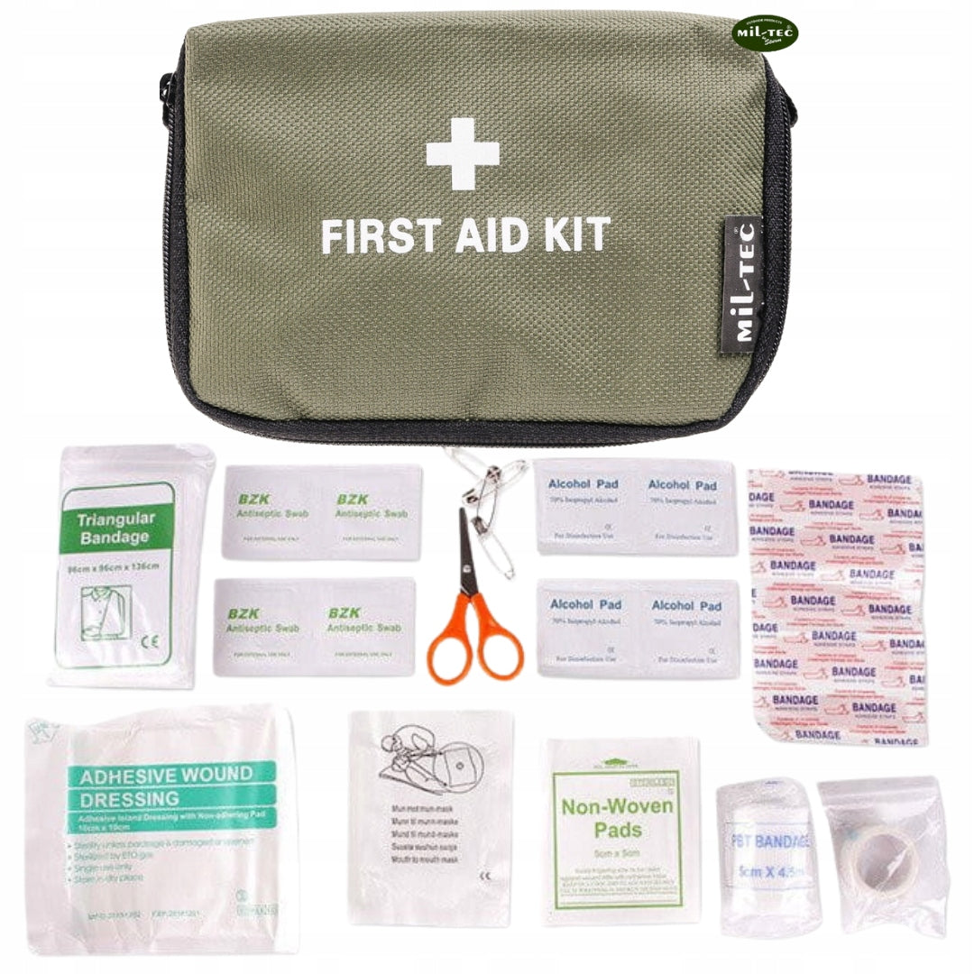 MIL-tec TRAVEL FIRST AID KIT 21el + LARGE 32in1 ESSENTIAL + FIRST AID KIT Packaging status original
