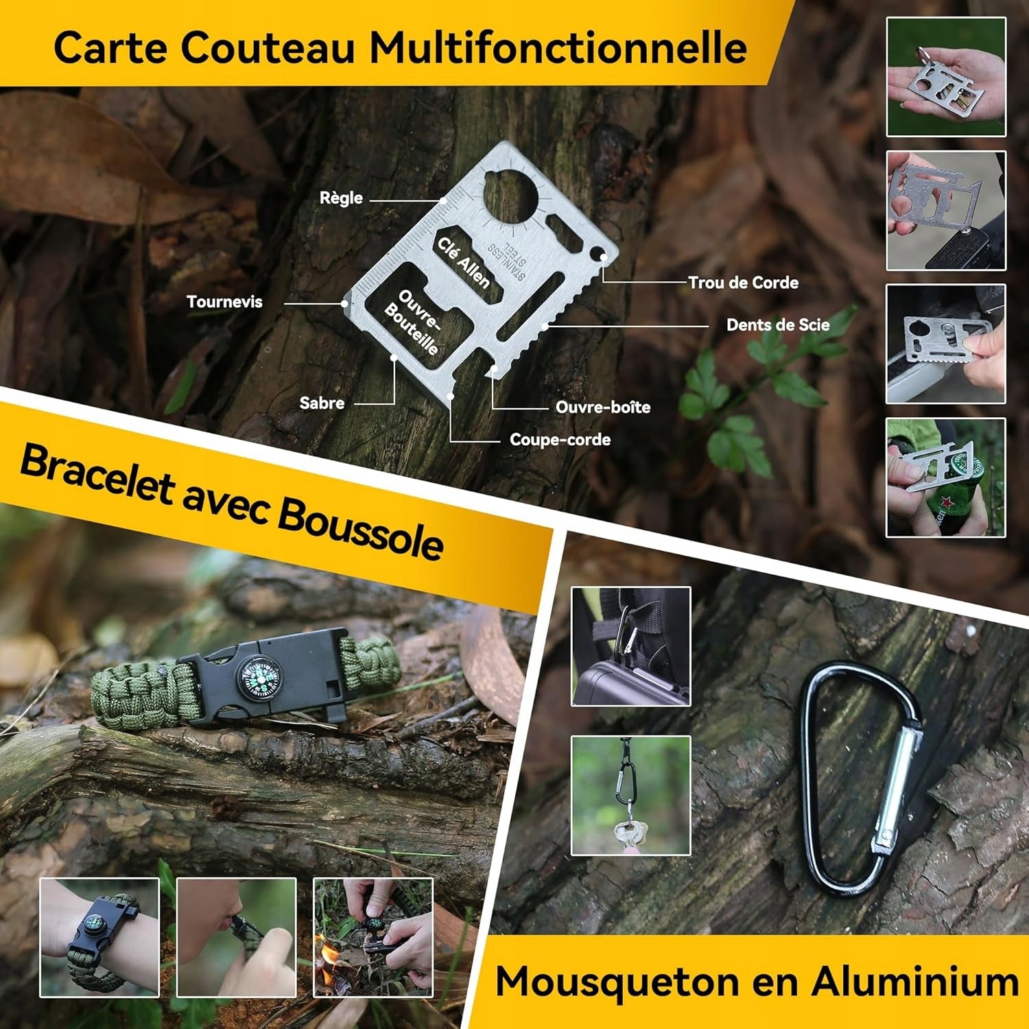 MILITARY SURVIVAL KIT SURVIVAL ESSENTIALS MULTITOOL FOR OUTDOOR ACTIVITIES Additional features case