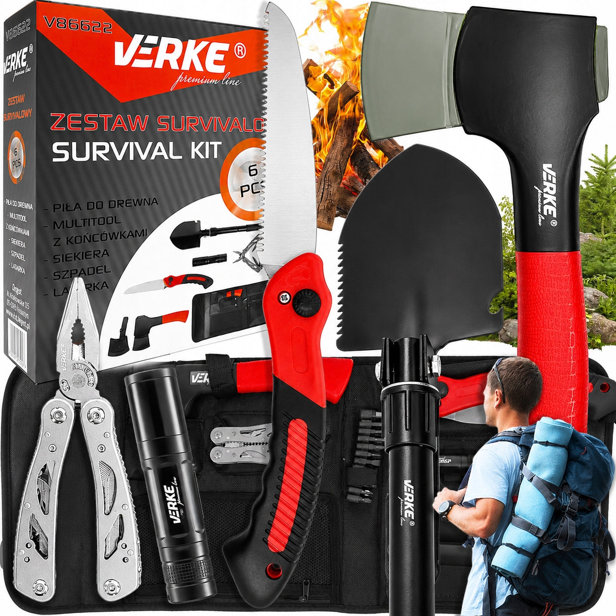MILITARY SURVIVAL SET SURVIVAL ESSENTIAL 6 EL.