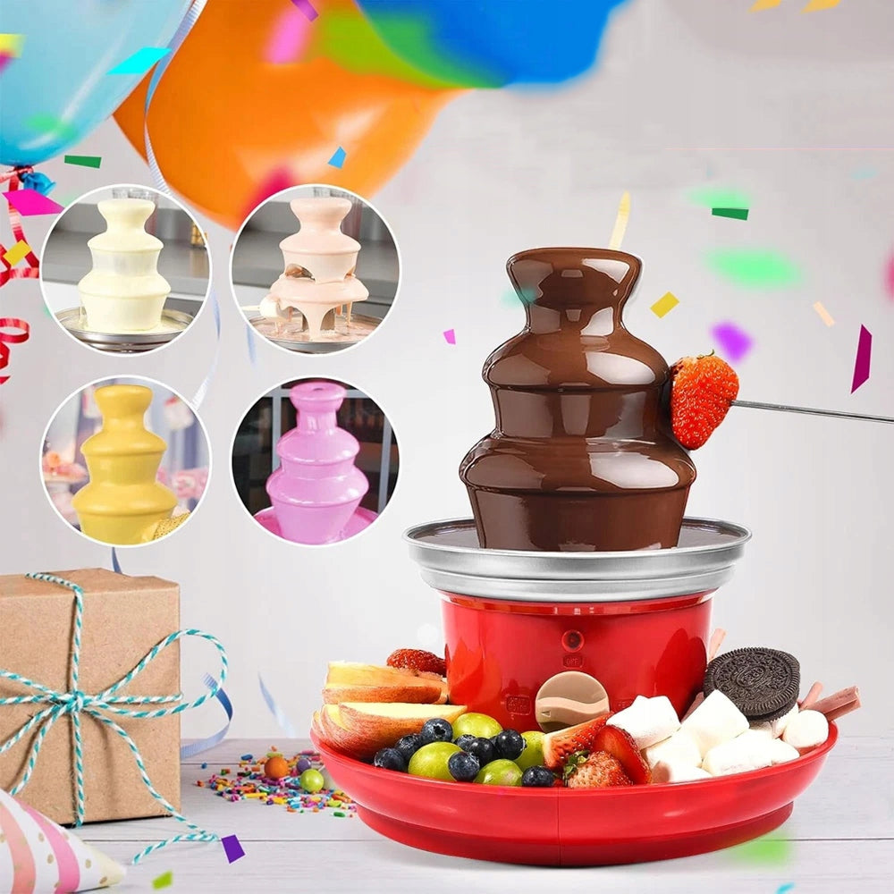 MILK CHOCOLATE FONDUE FOUNTAIN 3 LEVELS ELECTRIC TRAYS Brand no brand