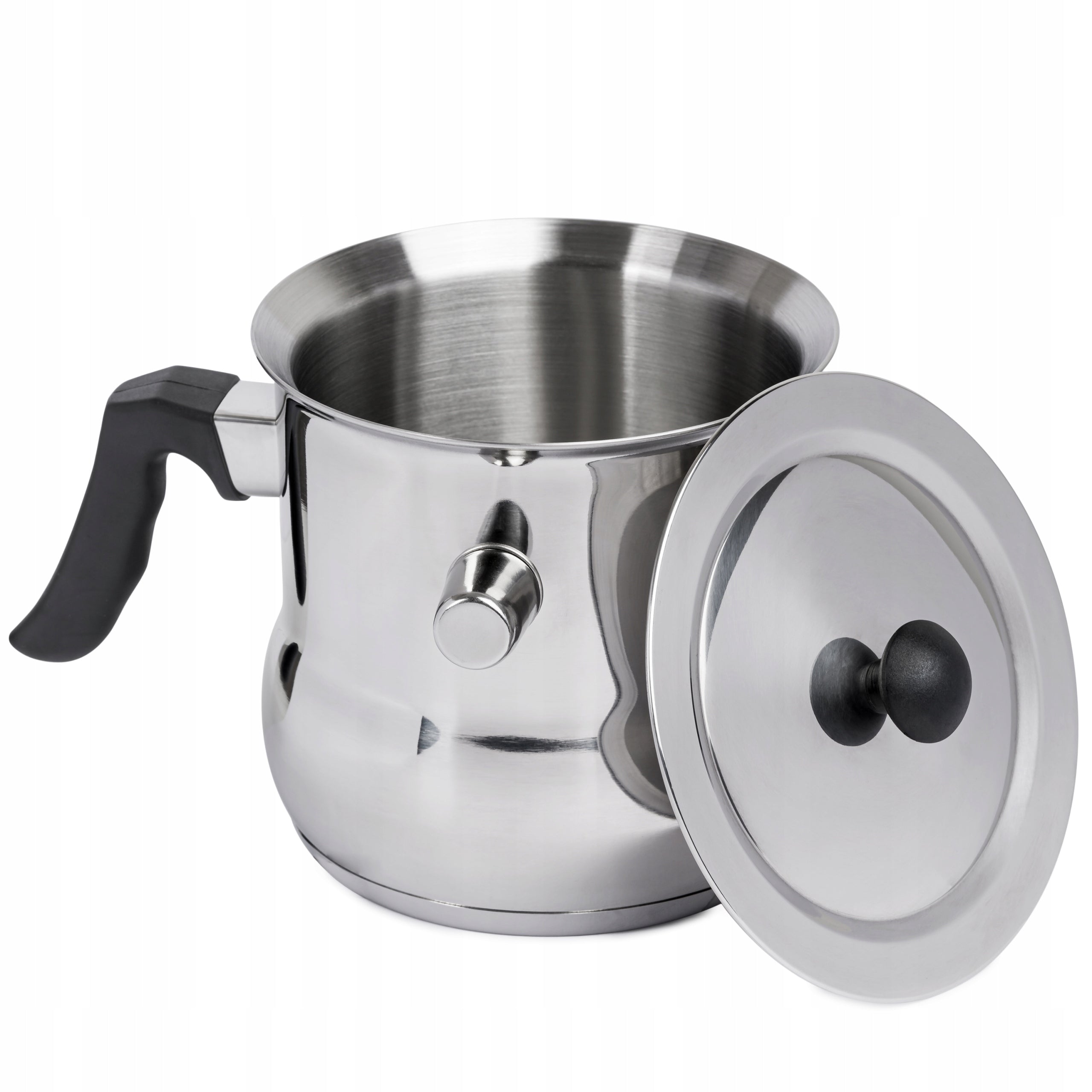 MILK COOKING POT WITH WHISTLE LID 1,5L STAINLESS INDUCTION GAS Brand Topfann