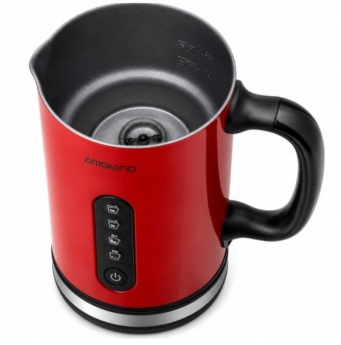 MILK FROTHER ELECTRIC 500W HEATER 4 MODES RED RETRO Packaging status original
