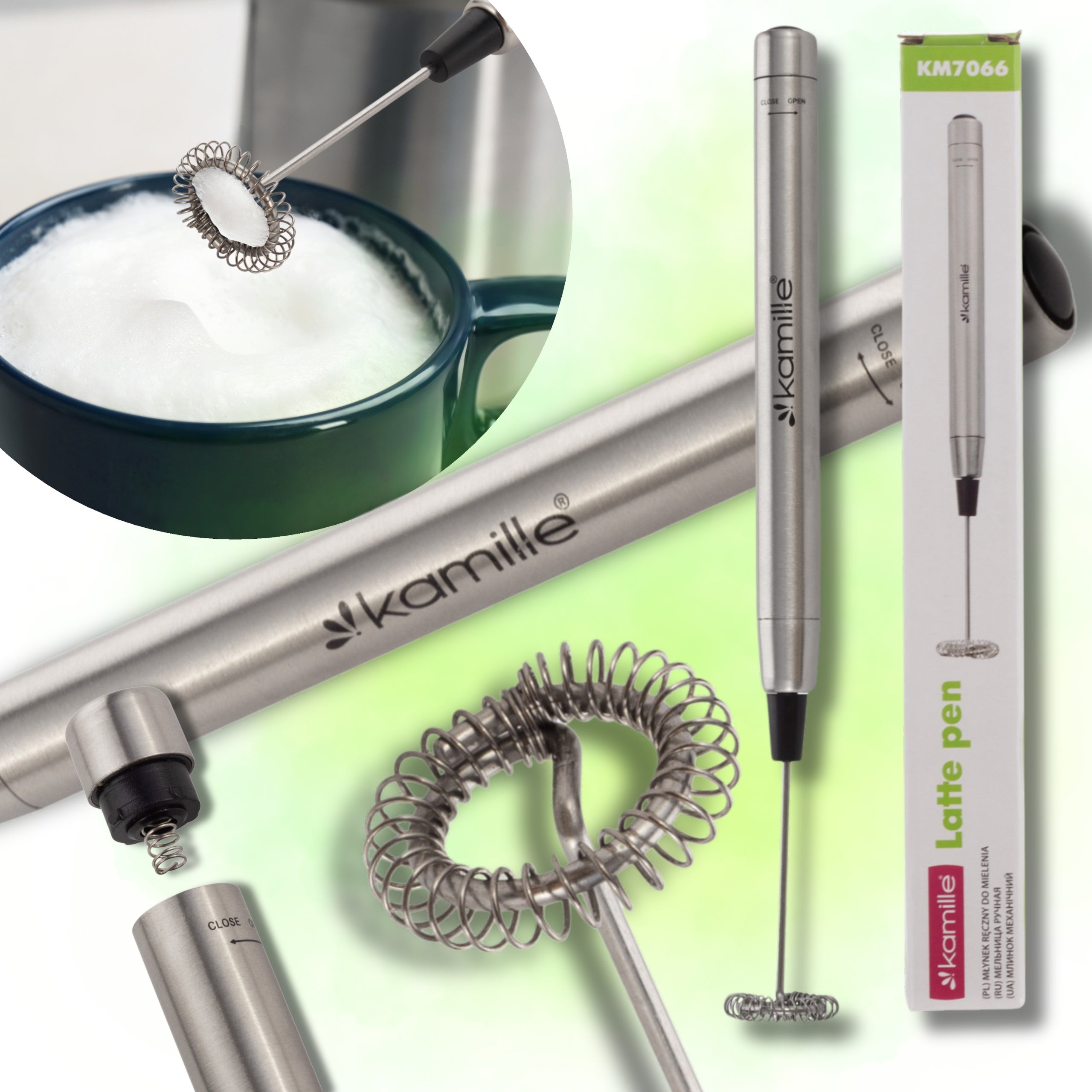 MILK FROTHER ELECTRIC BATTERY-OPERATED BEATER KAMILLE