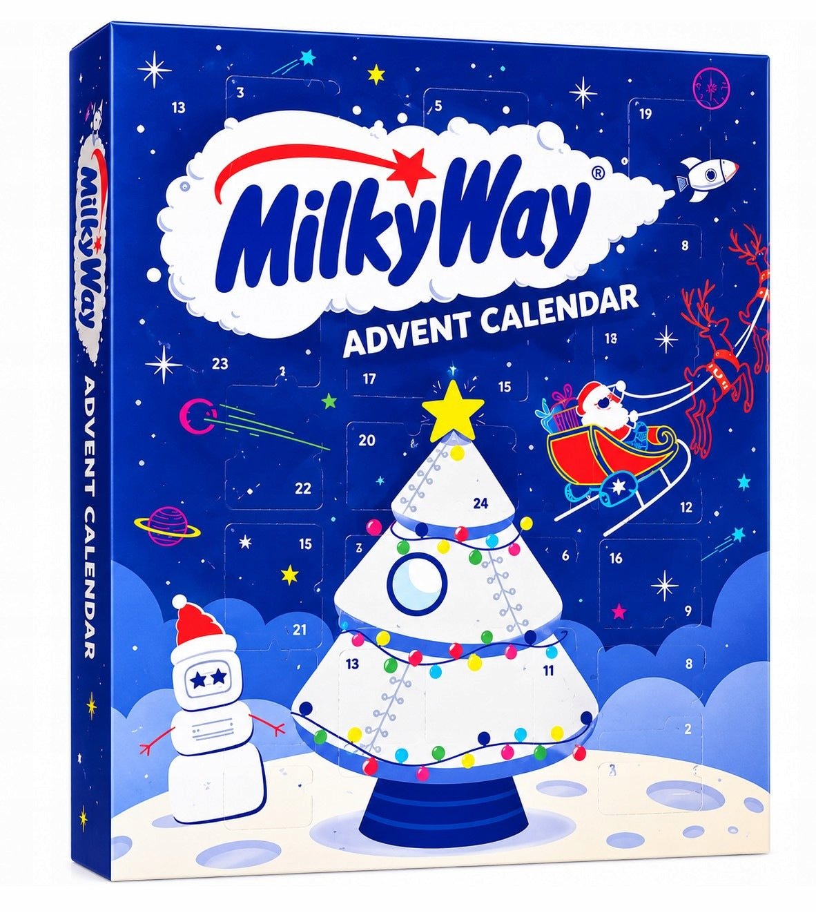 MILKY WAY ADVENT CALENDAR WITH CHOCOLATES 110g SANTA CLAUS 2026 Packaging status original