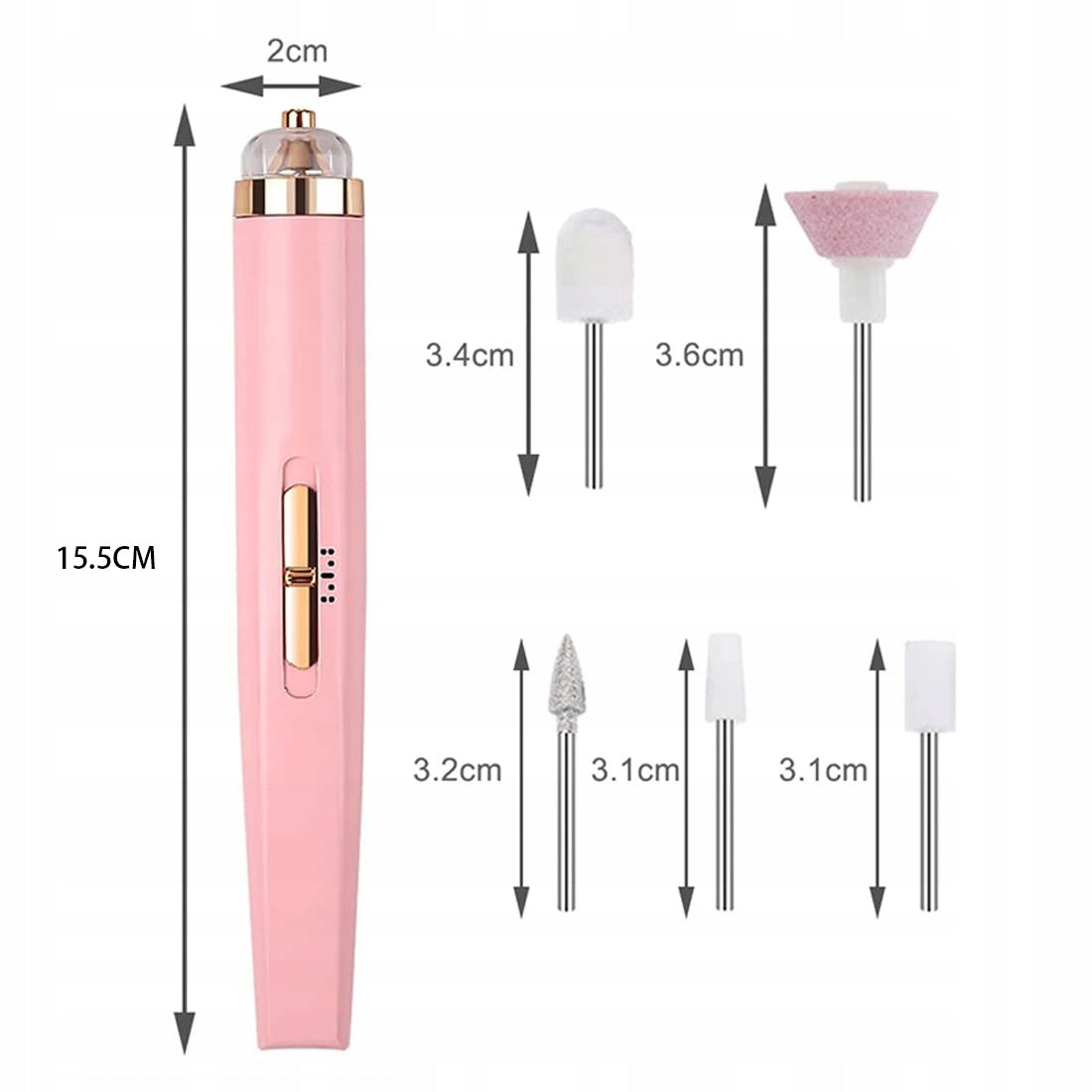 MILLING MACHINE NAIL FILE USB CUTTERS CUTTER PORTABLE MANICURE PEDICURE