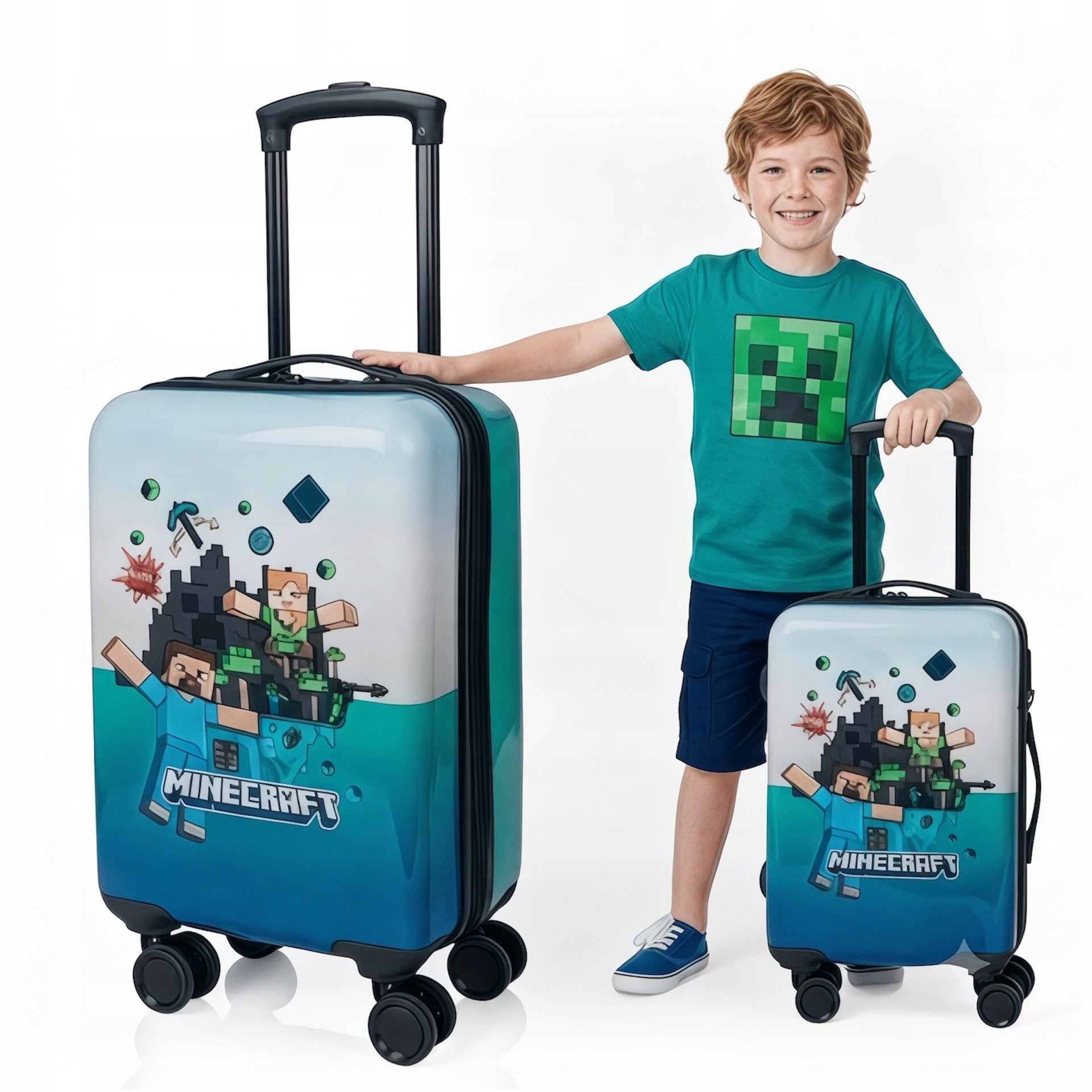 MINECRAFT Travel Cabin Suitcase for Children 24L 50x29x19 Wheels