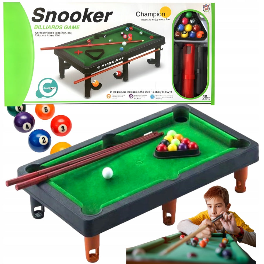MINI BILLIARD POOL TABLE GAME SET FOR KIDS SNOOKER BALLS STICKS