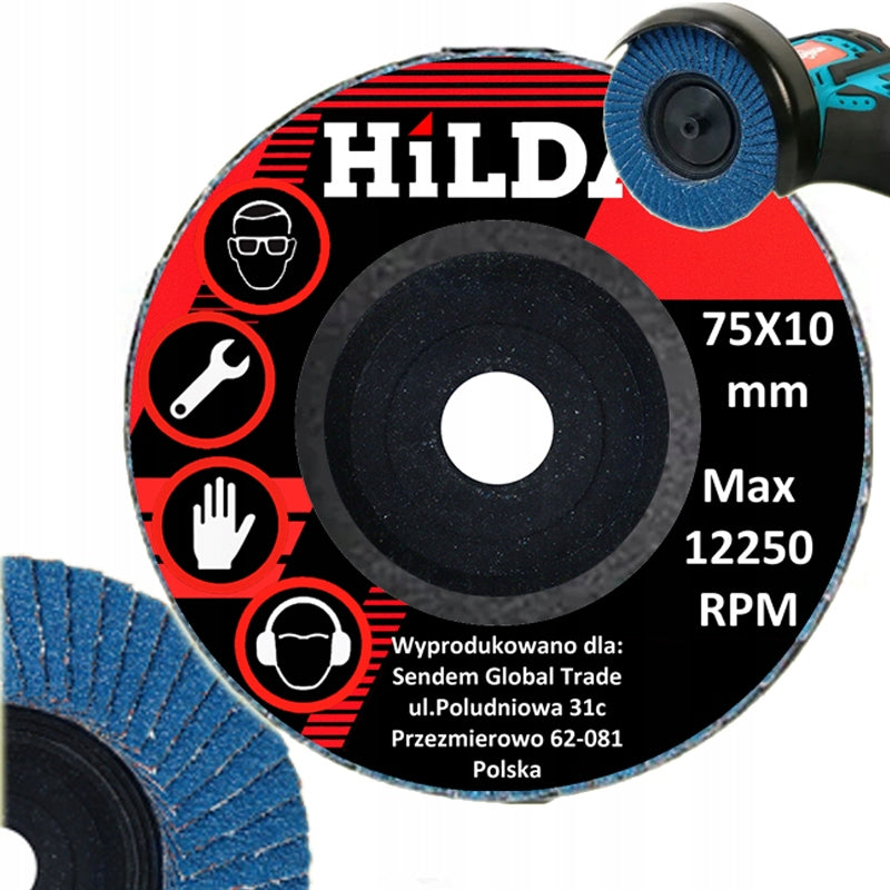 MINI BRUSHLESS ANGLE GRINDER 12V 75 MM 2 x AKU HILDA 9 X DISCS Series HILDA BEZSZCZOTKOWA SZLIFIERKA KĄTOWA