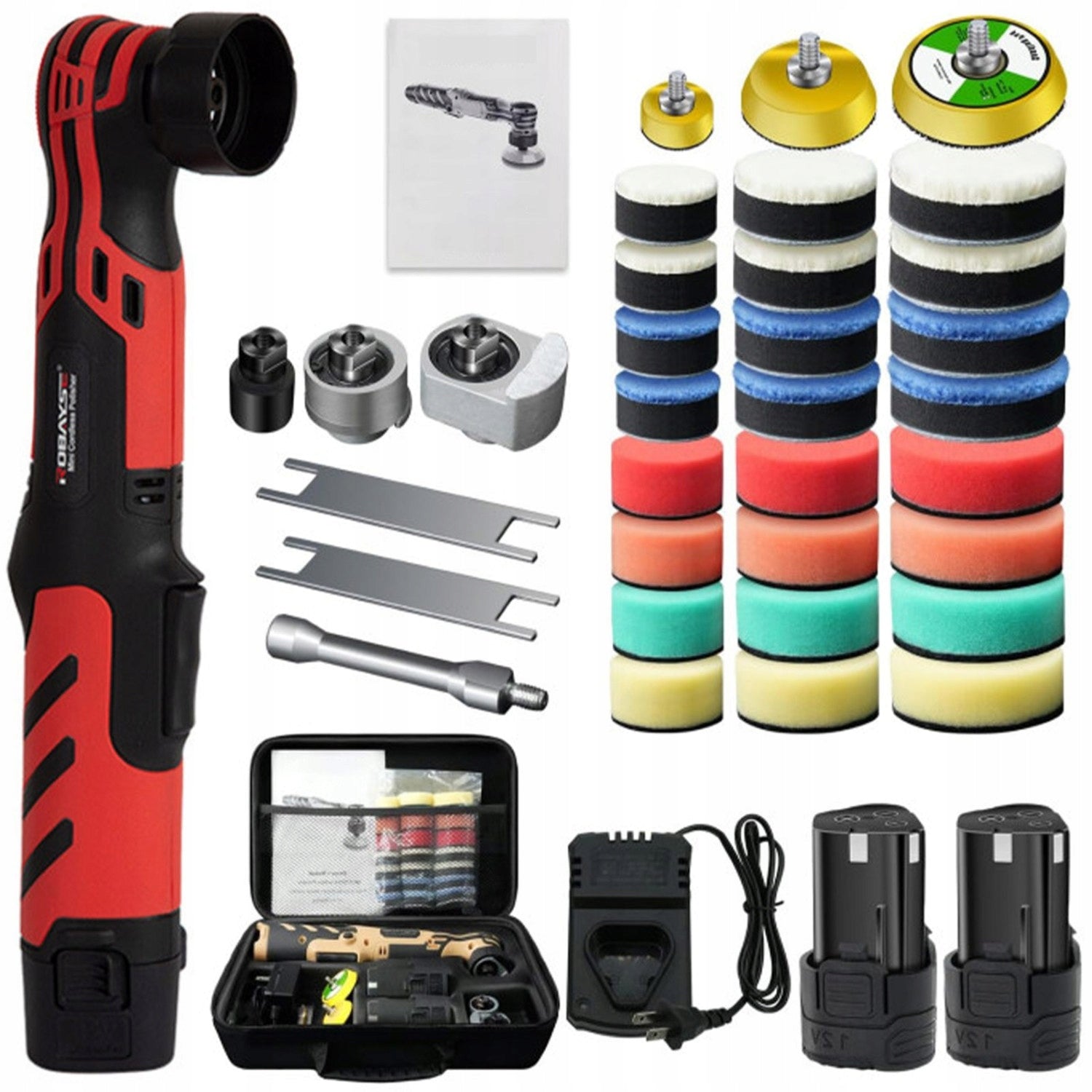 MINI CAR POLISHER CORDLESS POLISHING MACHINE FOR SCRATCHES SET 32IN1
