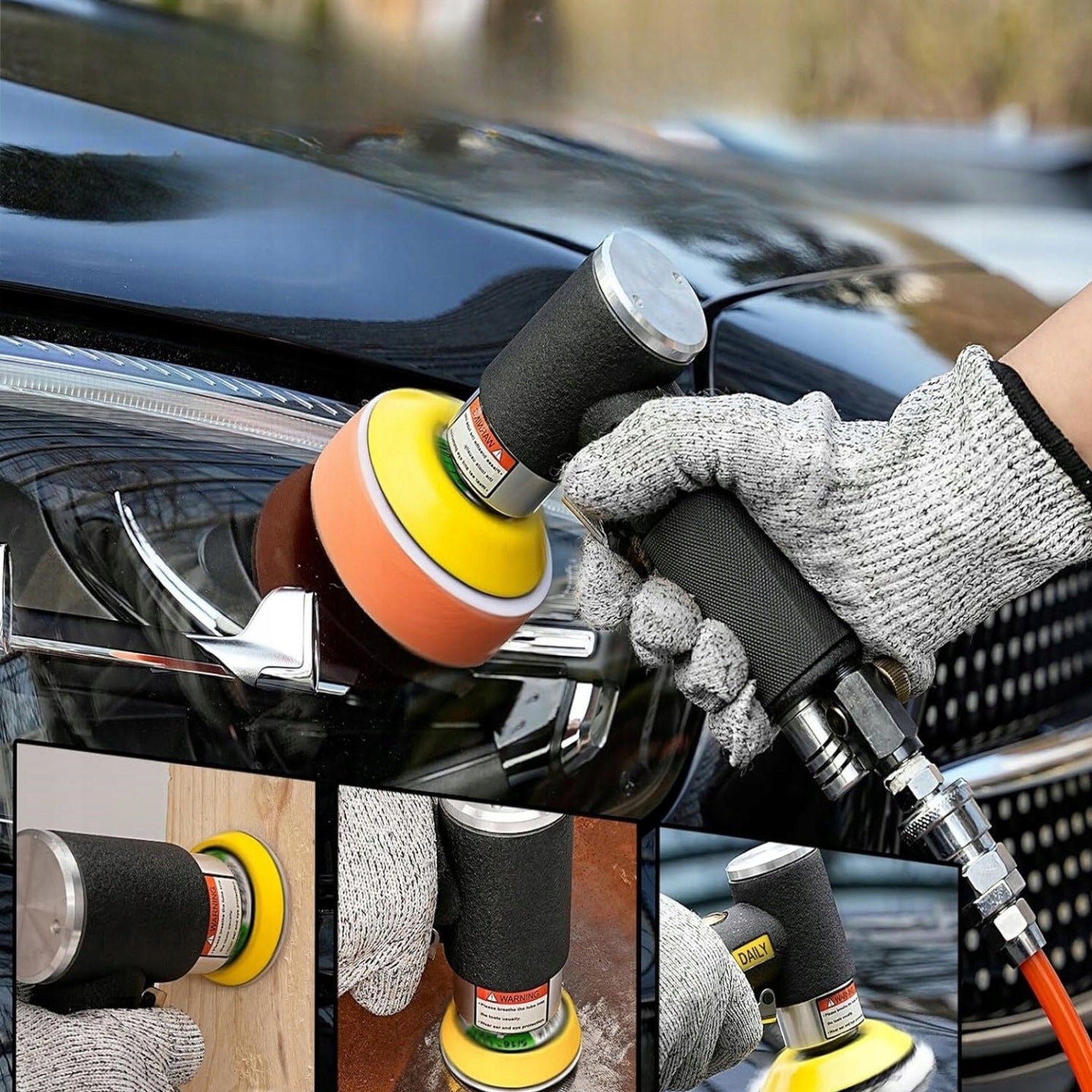 MINI CAR POLISHER CORDLESS POLISHING MACHINE FOR SCRATCHES SET Power supply mains