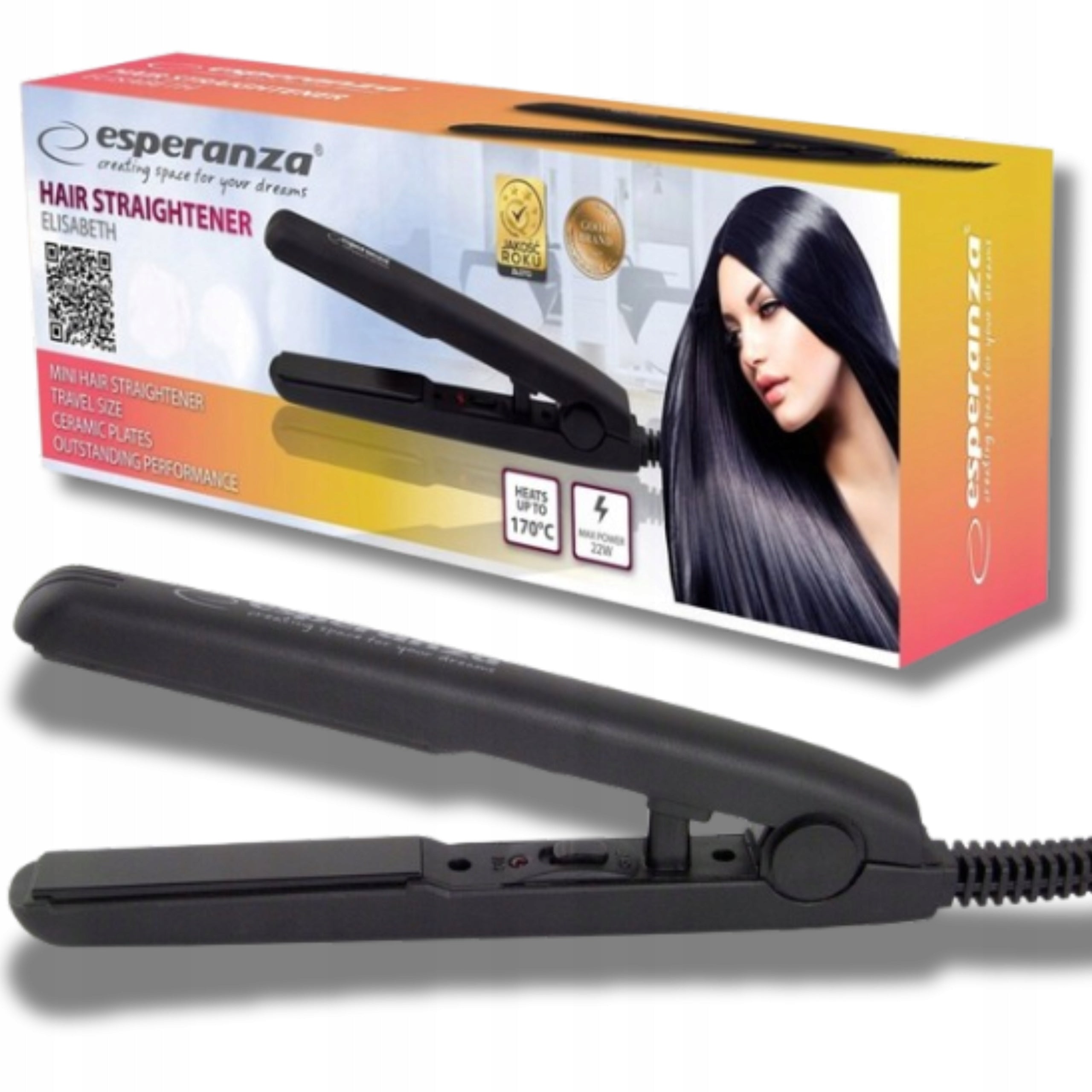 MINI CERAMIC HAIR STRAIGHTENER TRAVEL BAG