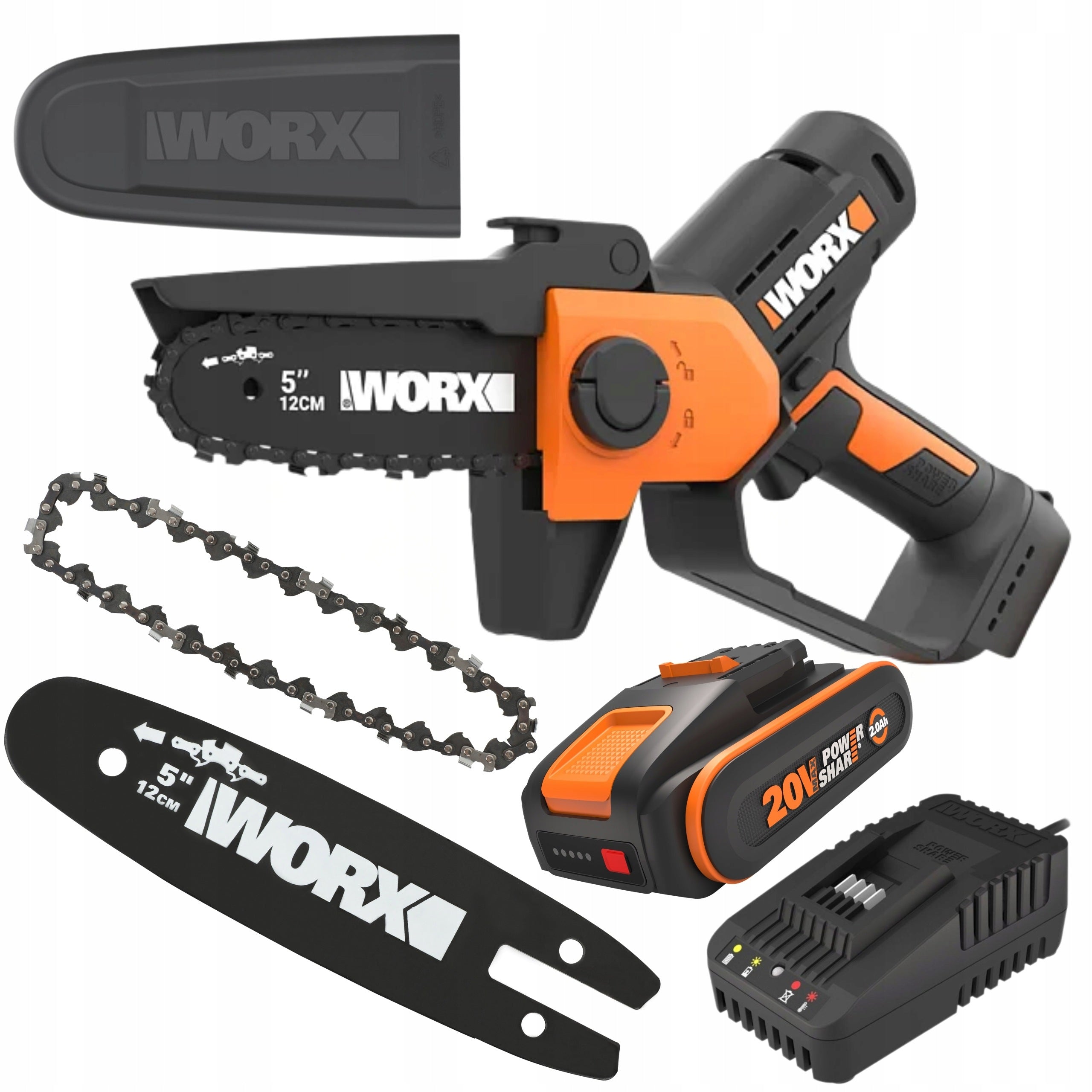 MINI CORDLESS SAW MINI CHAINSAW FOR BRANCHES WORX WG326E 2Ah