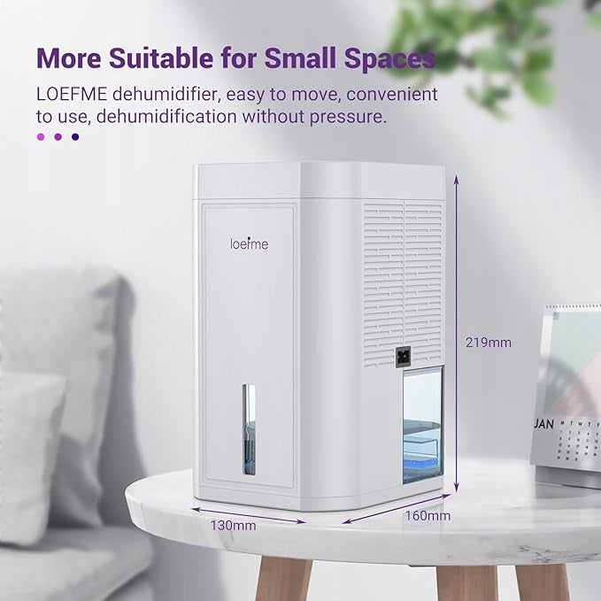 MINI DEHUMIDIFIER FOR HOME LOEFME 1000 ML LED QUIET Manufacturer code 6910487509597