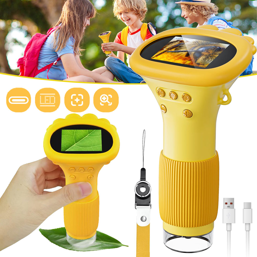 MINI DIGITAL POCKET MICROSCOPE 1000X GIFTS FOR CHILDREN 2'' IPS SCREEN