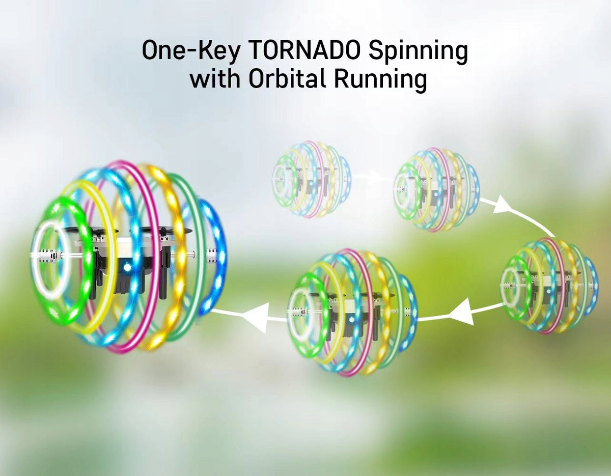 MINI DRONE AURORA BALL TORNADO TOY FOR CHILDREN LIGHT EFFECTS GIFT Packaging status original