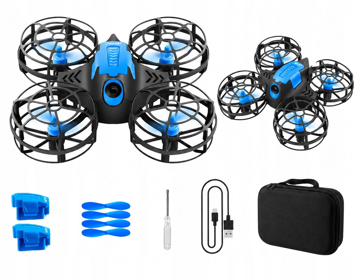 MINI DRONE FOR CHILDREN REMOTE CONTROLLED UFO LED HOVER CASE 2 BATTERIES GIFT