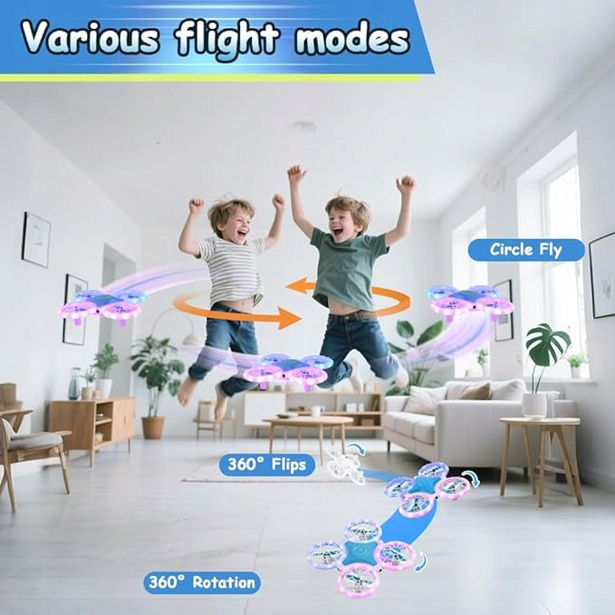 MINI DRONE LED 3D REVOLUTIONS 3 BATTERIES FOR CHILDREN GIFT TOY BLUE Manufacturer code MINI DRON RC LED 3D OBROTY AKUMULATORY 3