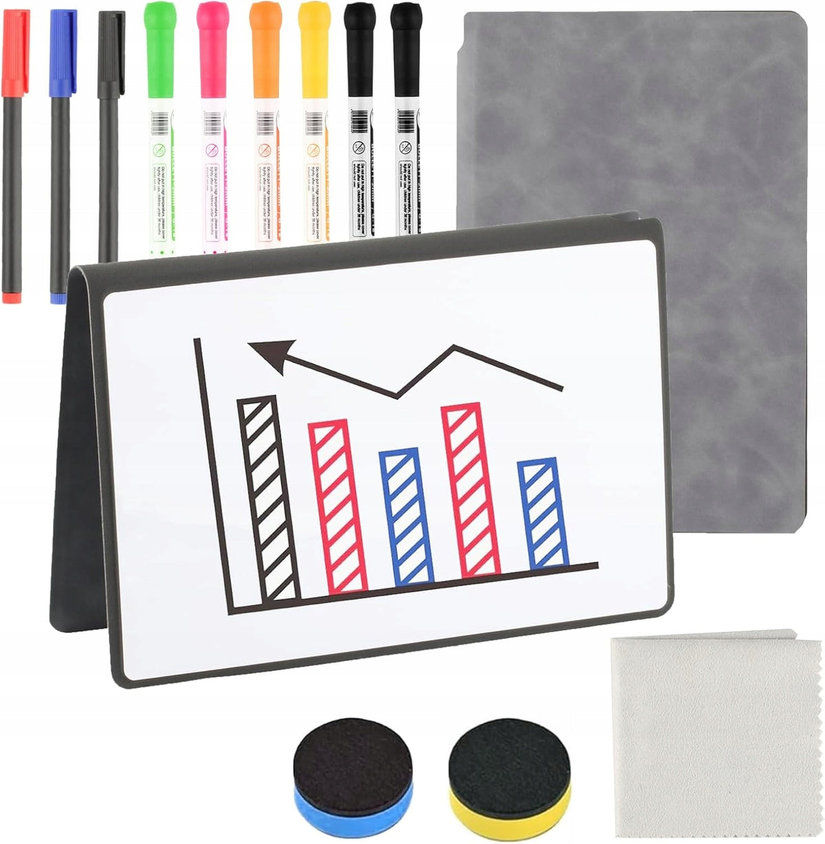MINI DRY ERASE BOARD A5 PORTABLE NOTEBOOK WITH ACCESSORIES