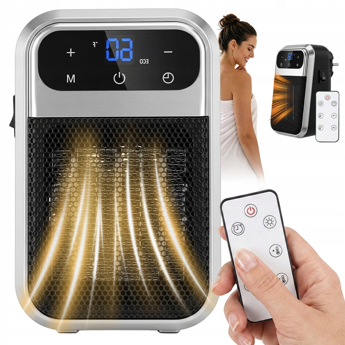 MINI ELECTRIC HEATER FOR CONTACT HEATER 800W LED WHITE