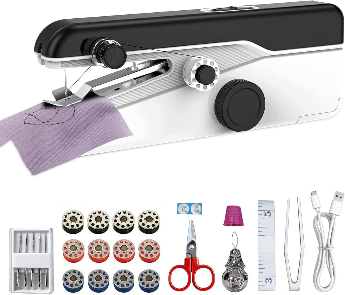 MINI ELECTRIC SEWING MACHINE, PORTABLE AND EASY TO OPERATE.