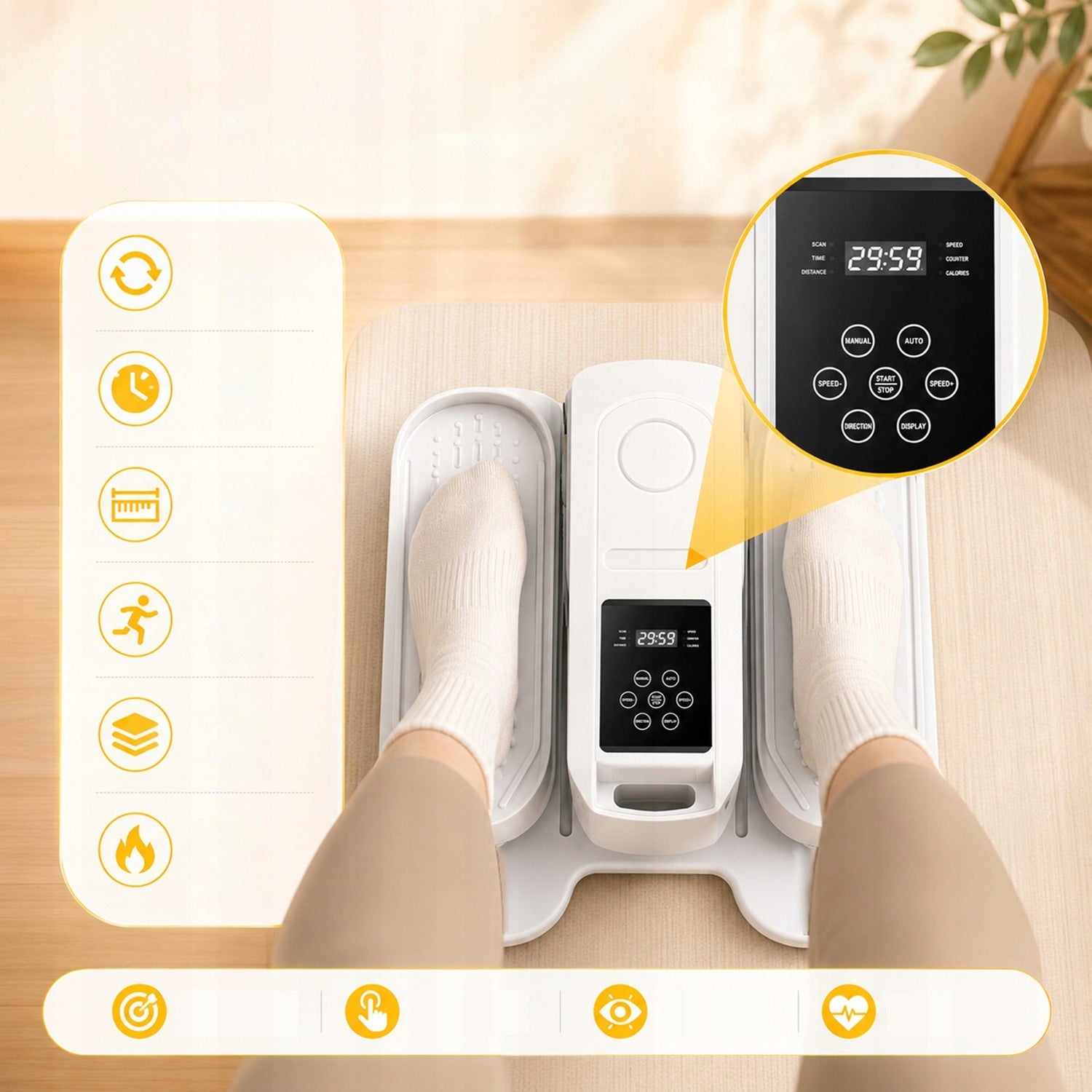 MINI ELLIPTICAL CROSS TRAINER ELECTRIC ELLIPTICAL TRAINER 12 GEARS LCD SENIOR WOMEN Brand no brand