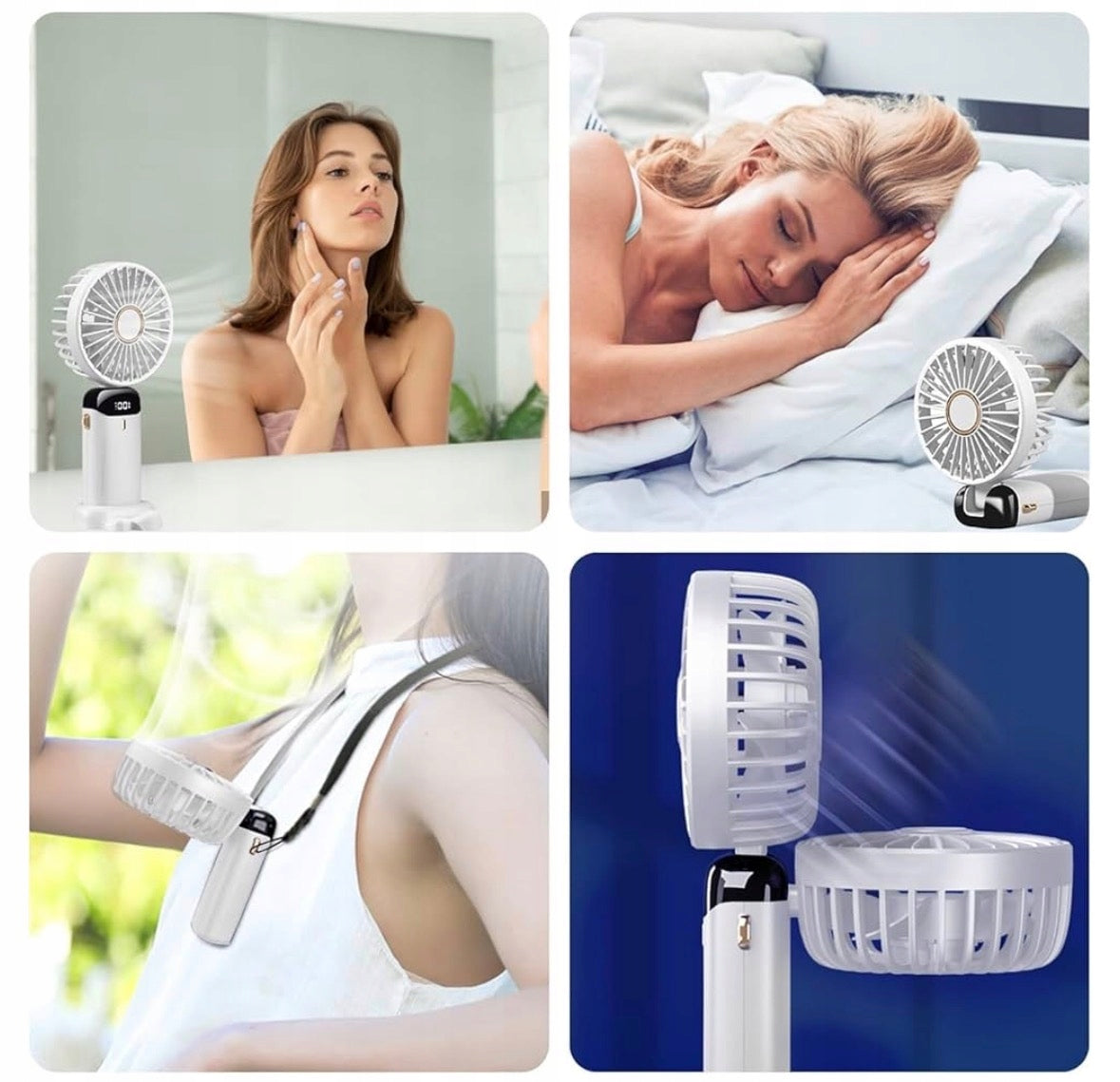 MINI FAN , WIRELESS HAND FAN 5 MODES WHITE Manufacturer code MINI
