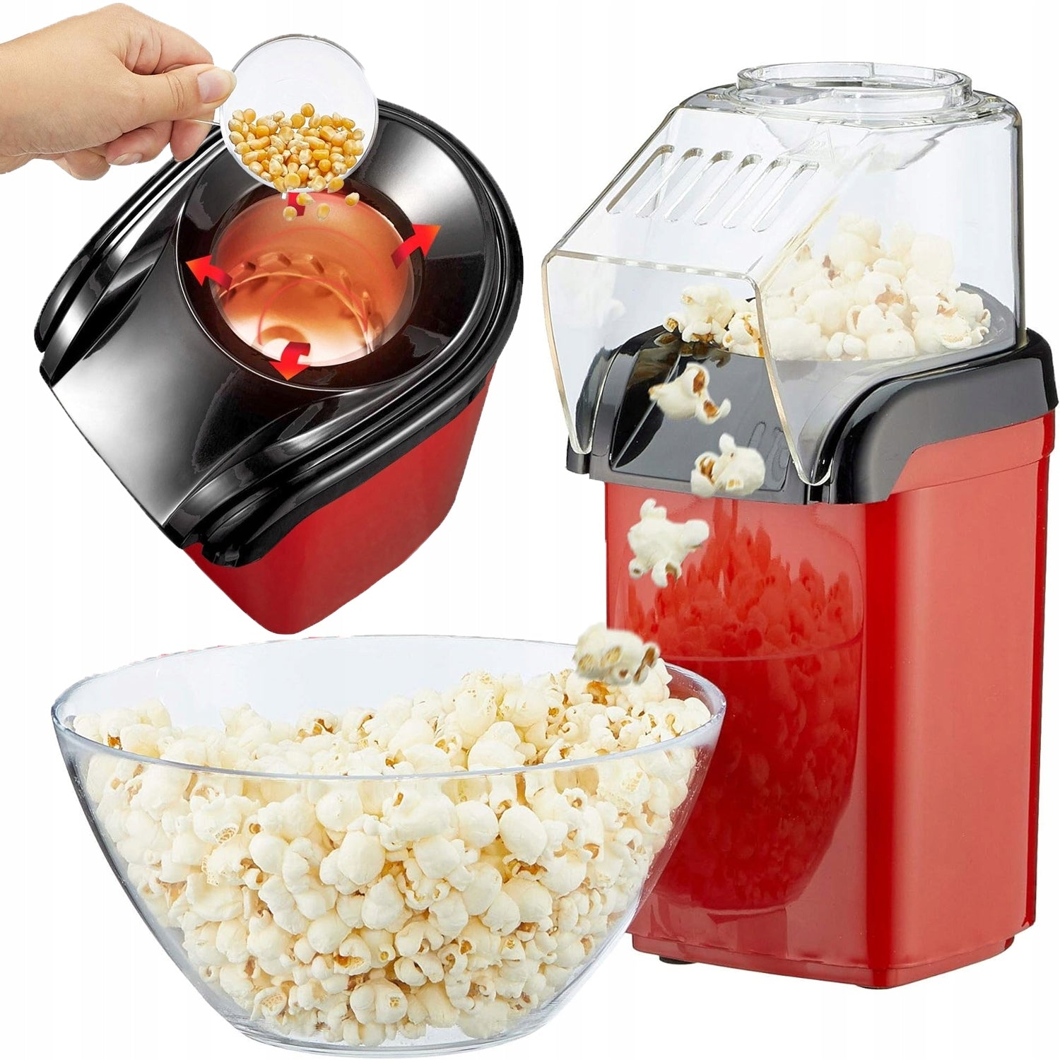 MINI FAT-FREE POPCORN MACHINE HOMEMADE MACHINE 1200W