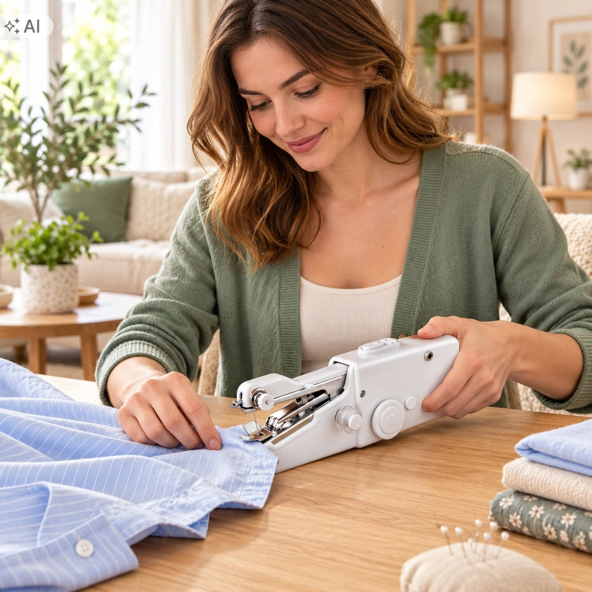 MINI HAND SEWING MACHINE BATTERY OPERATED AA PORTABLE HOME TAILOR Packaging status original