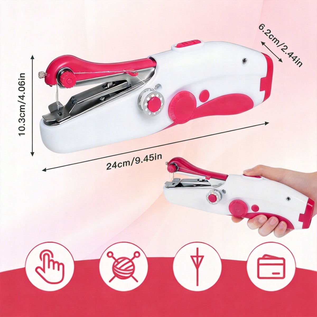 MINI HAND SEWING MACHINE HANDY AUTOMATIC PORTABLE DIY MACHINE Packaging status original