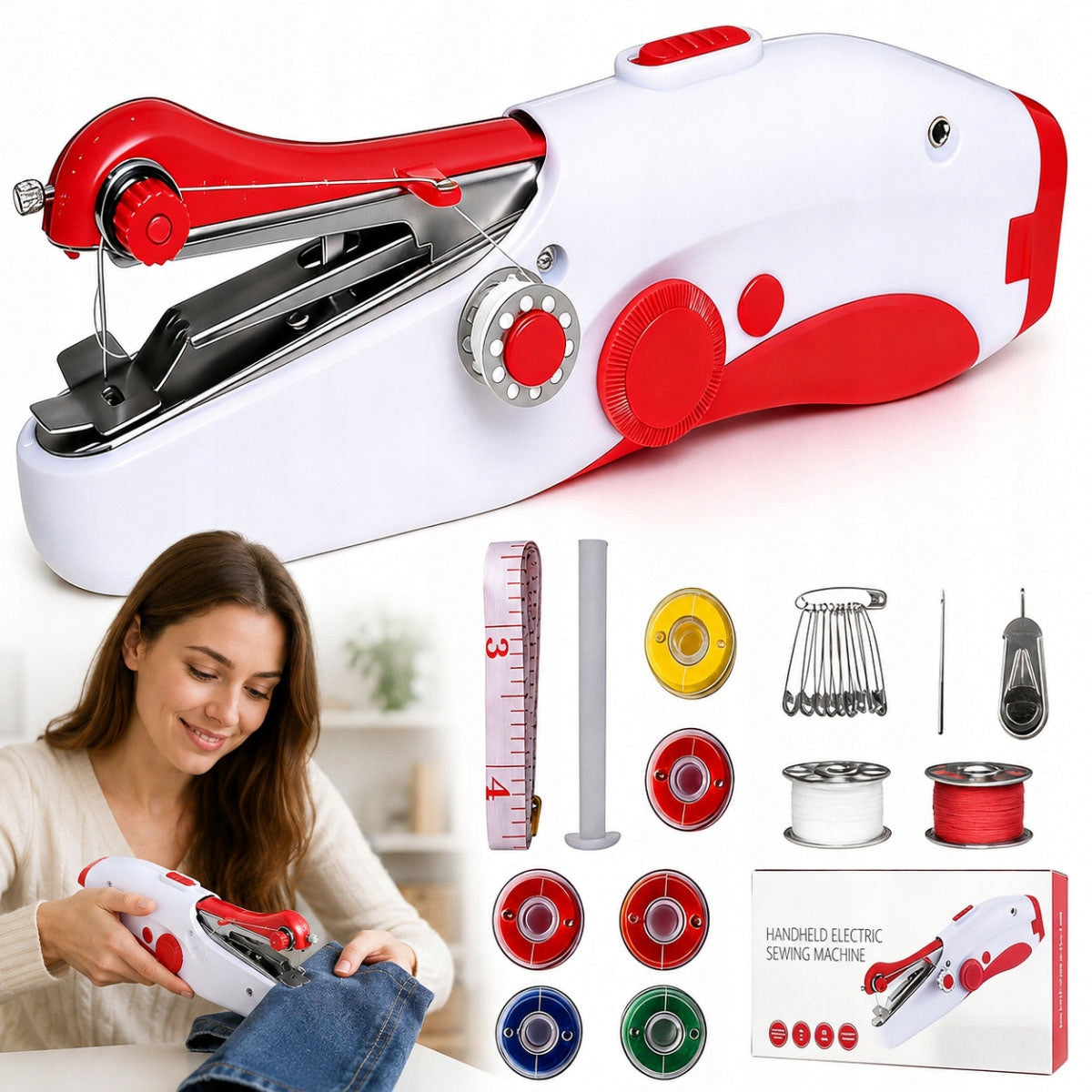 MINI HAND SEWING MACHINE HANDY AUTOMATIC PORTABLE DIY MACHINE