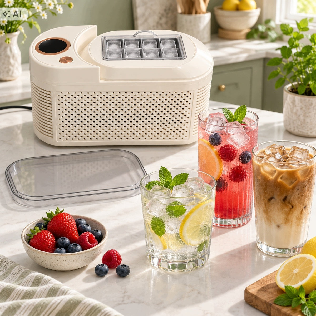 MINI HOME ICE MAKER PORTABLE ICE CUBE MACHINE FOR DRINK Packaging status original