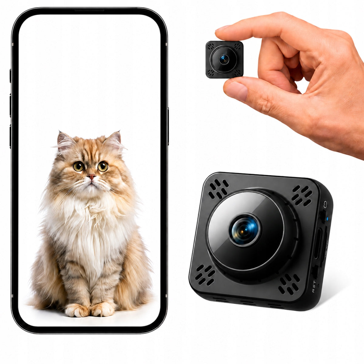 MINI INDOOR CAMERA WIRELESS MAGNET HOLDER BATTERIES FULL HD WIFI