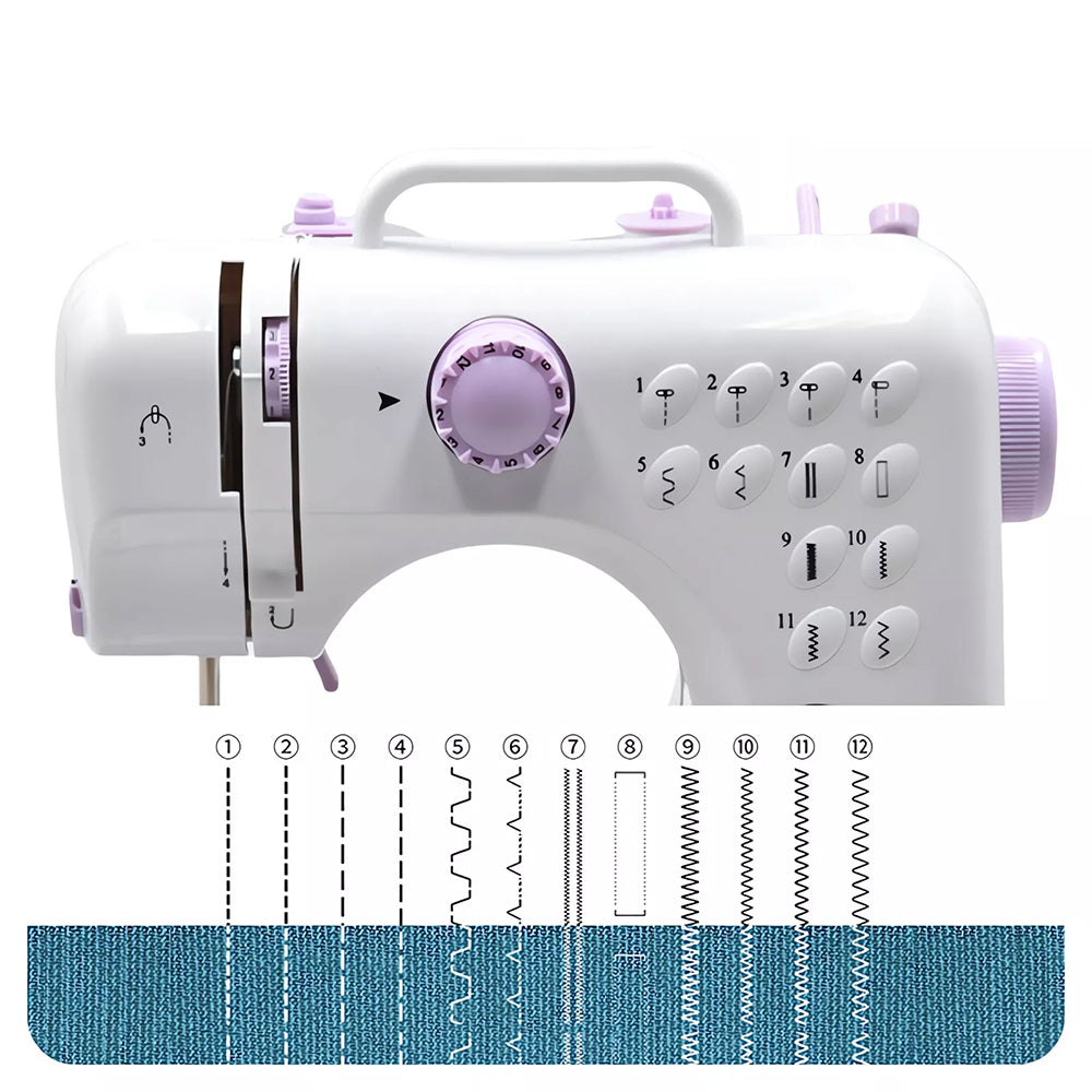MINI MECHANICAL HOME SEWING MACHINE WITH PEDAL AND 12 KINDS OF STITCHES Manufacturer code 01.019