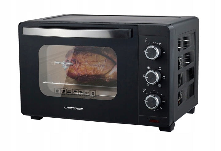 MINI OVEN 25L 1600W CONVECTION ROTATABLE SPIT WITH THERMOCOUPLE TIMER Packaging status original