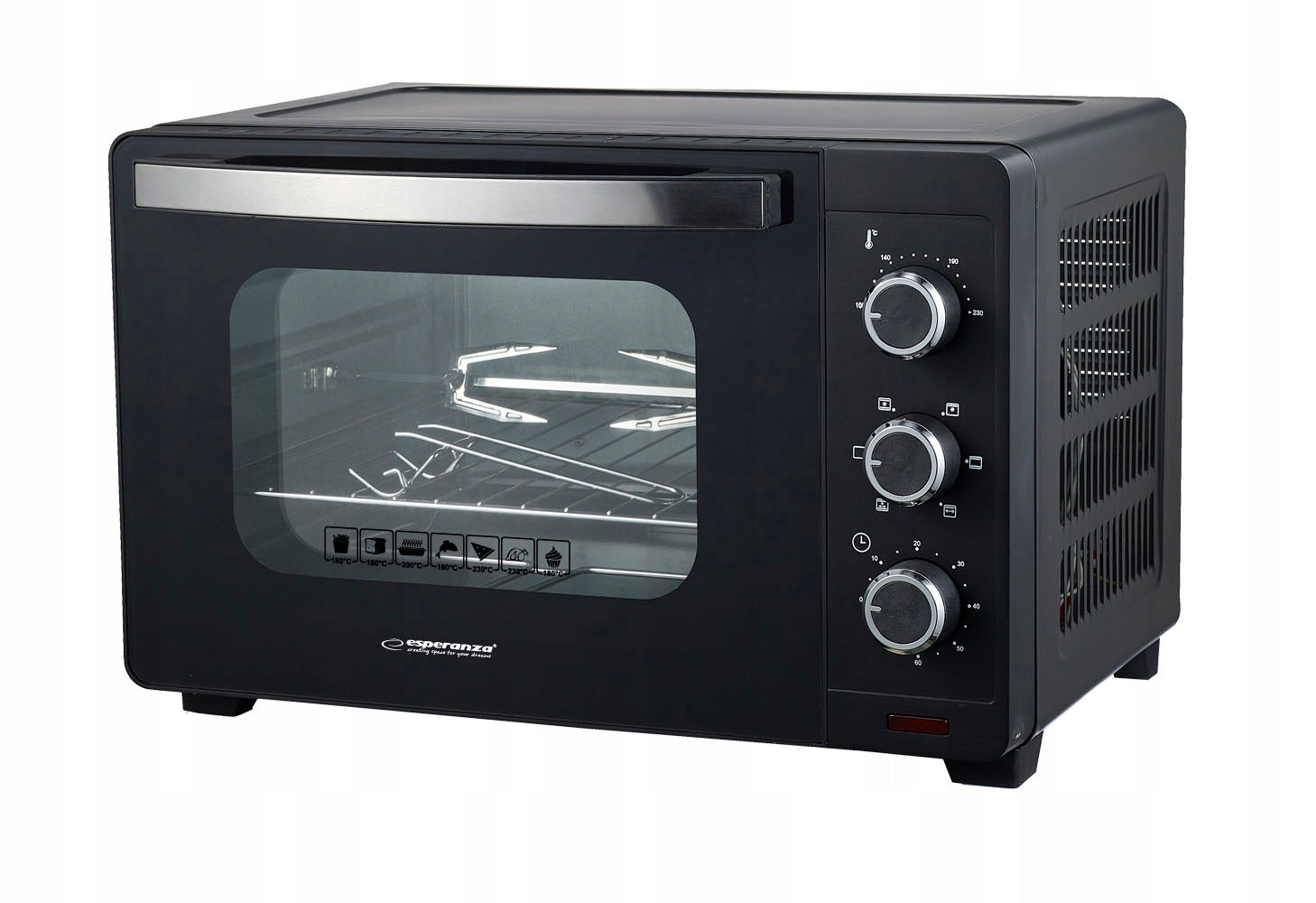 MINI OVEN ELECTRIC OVEN WITH THERMOCOUPLE FOR BAKING 25L 1600W Packaging status original