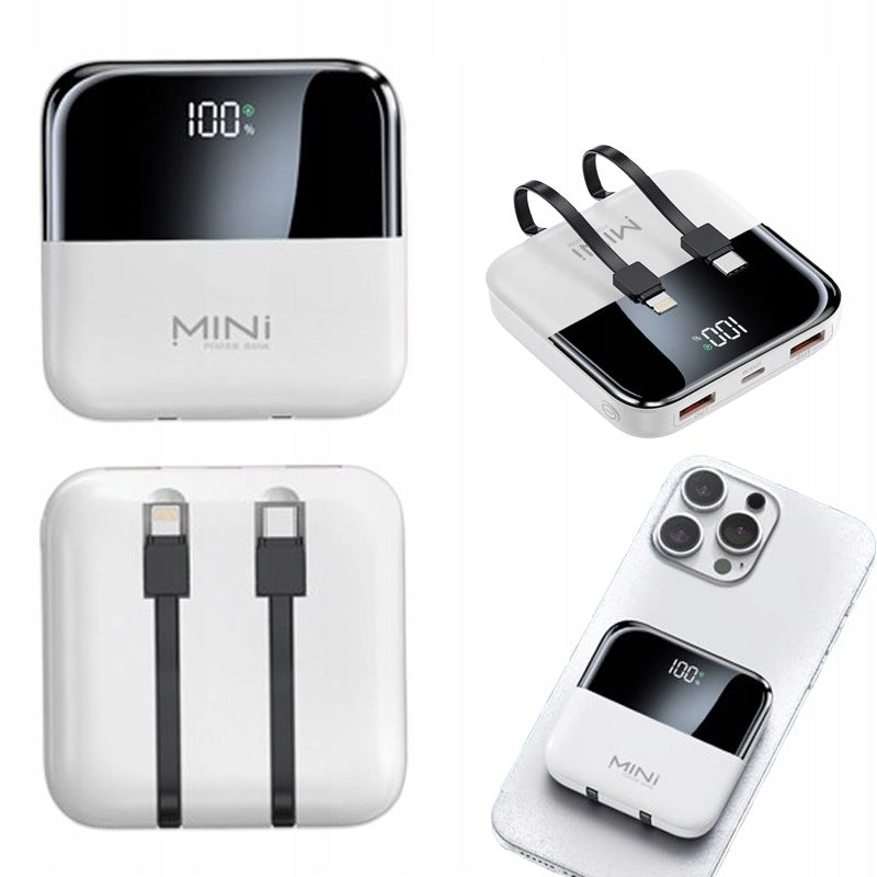 MINI POWERBANK 10000mAh LIGHTWEIGHT POCKET PD FAST CHARGING WHITE