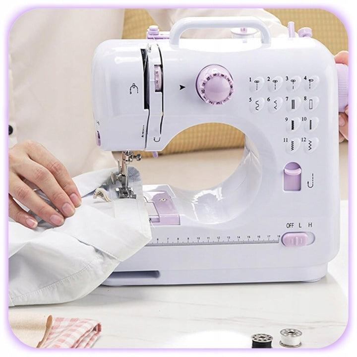 MINI SEWING MACHINE PORTABLE 12 TYPES OF LED STITCHES SPEED ADJUSTMENT Packaging status original
