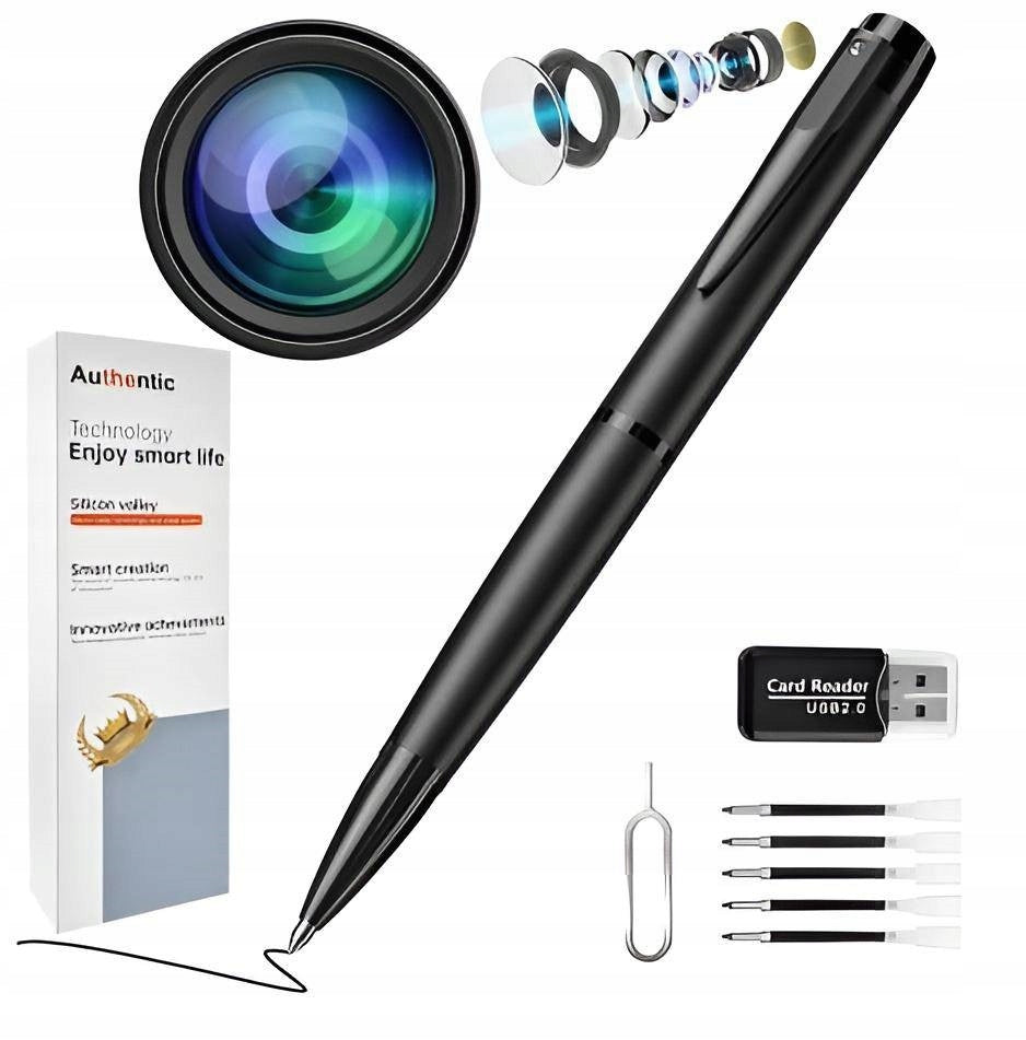 MINI SPY CAMERA HIDDEN PEN EAVESDROPPING FULL HD SAVE TO CARD SD
