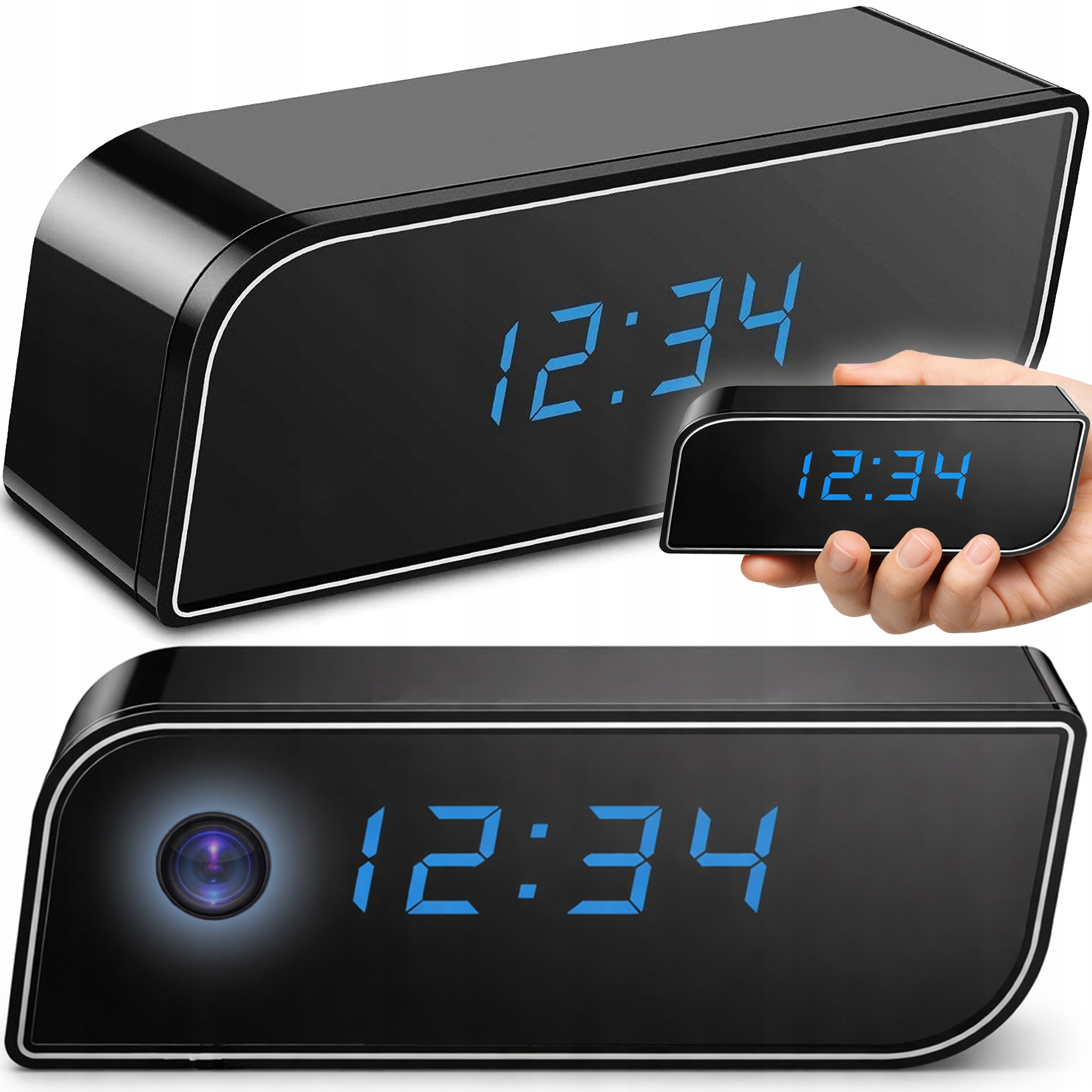 MINI SPY CAMERA IN ALARM CLOCK HIDDEN DETECTION FULL HD WIFI MOVEMENT CAMERA