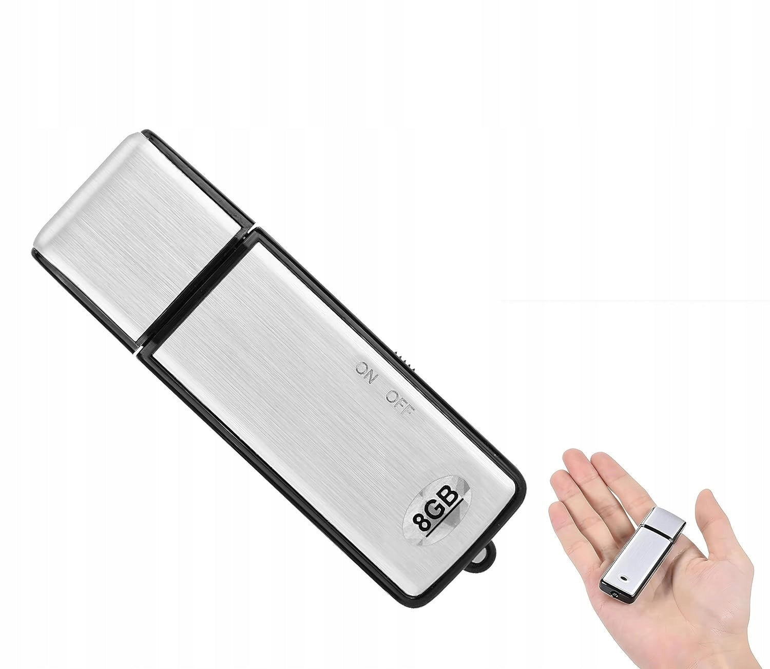 MINI SPY VOICE RECORDER EAVESDROPPING FLASH DRIVE DISCREET USB RECORDER 2in1 Packaging status original