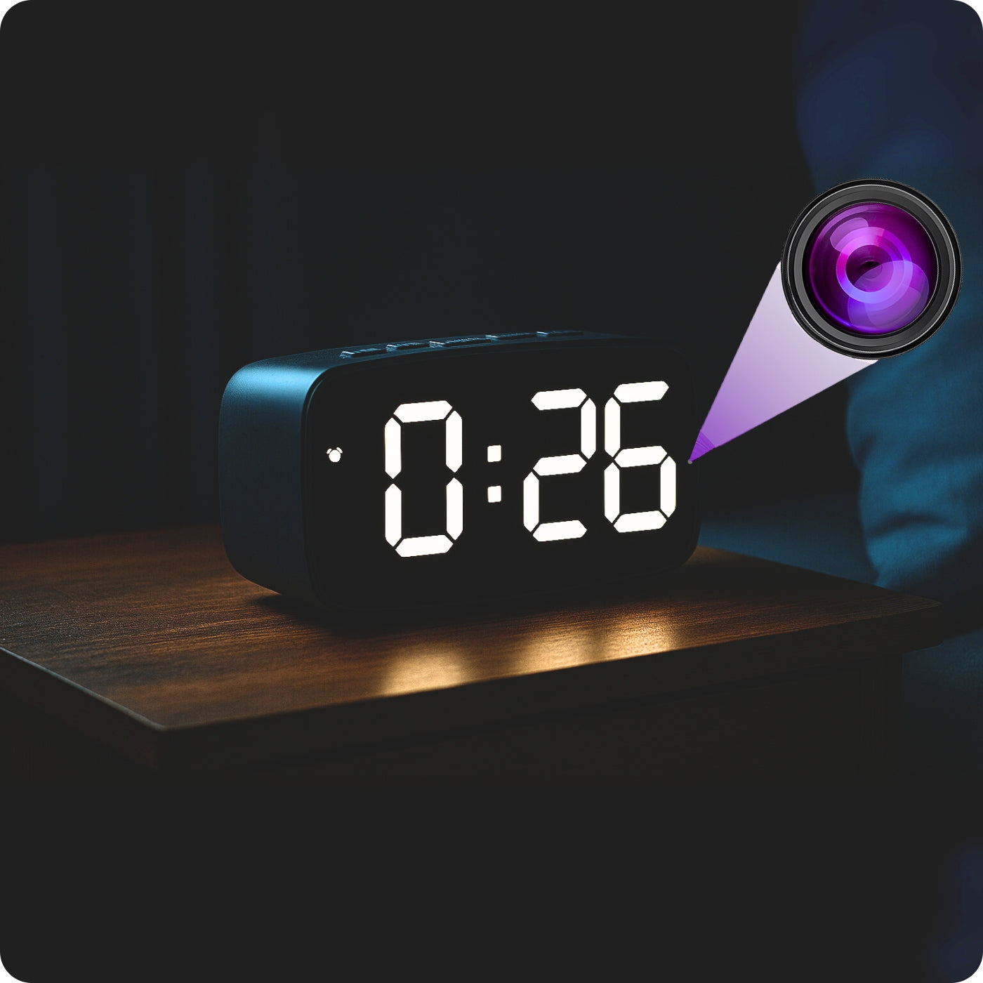 MINI SPY WIFI CAMERA HIDDEN IN ALARM CLOCK ANDROID REMOTE MOTION PREVIEW Brand Spreest