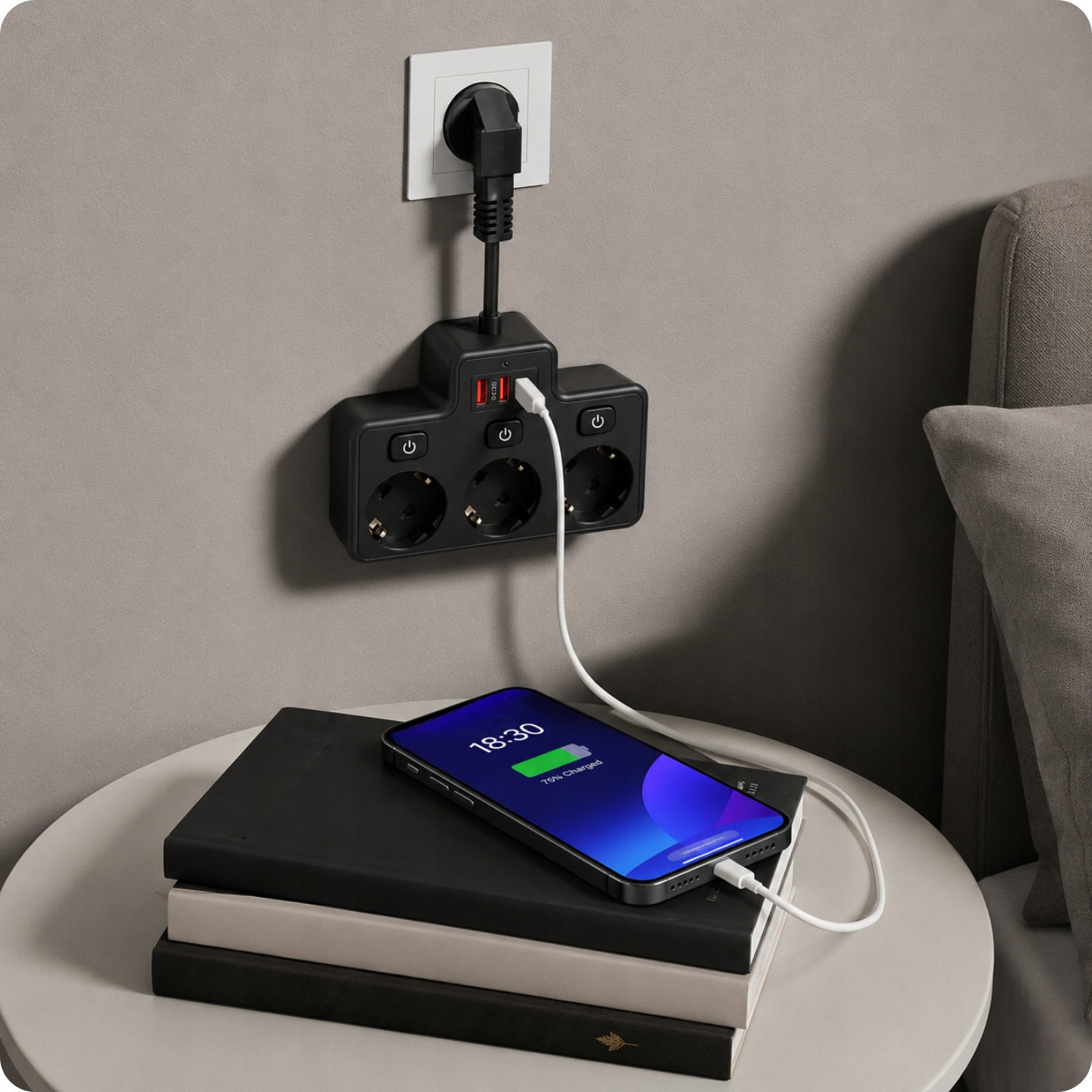 MINI SPY WIFI CAMERA HIDDEN IN ANDROID SOCKET STRIP LIVE VIEW Packaging status original