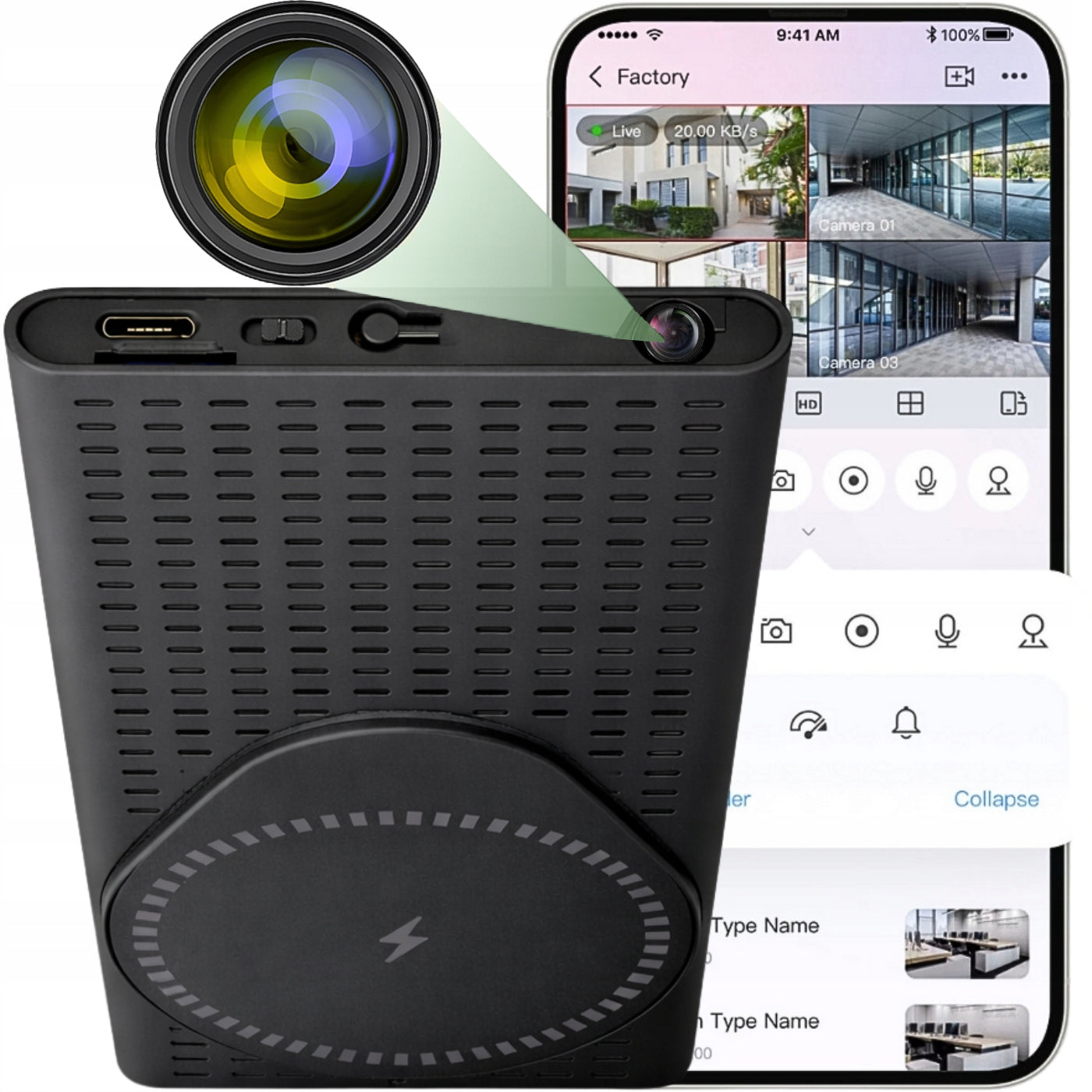 MINI SPY WIFI CAMERA HIDDEN IN POWERBANK REMOTE MOTION PREVIEW