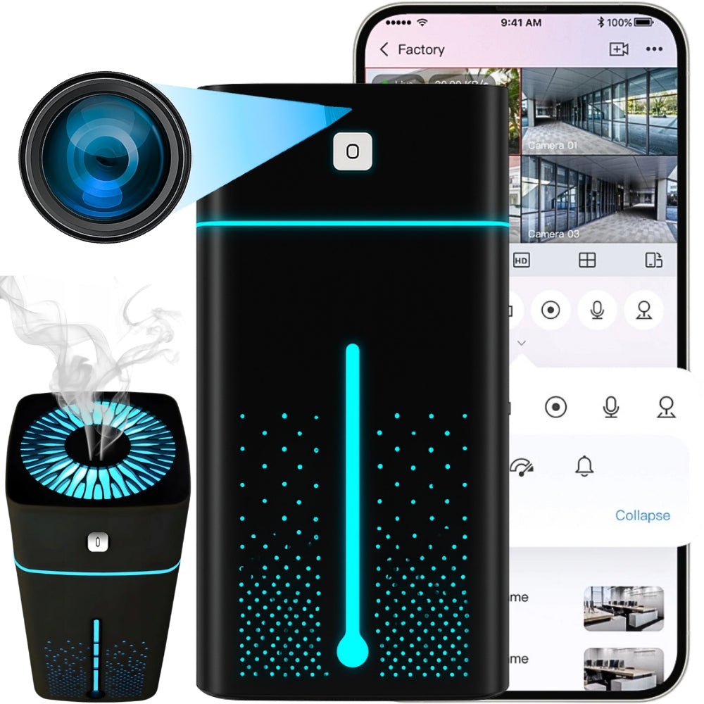 MINI SPY WIFI CAMERA IN HUMIDIFIER MOTION SENSOR PREVIEW ON PHONE