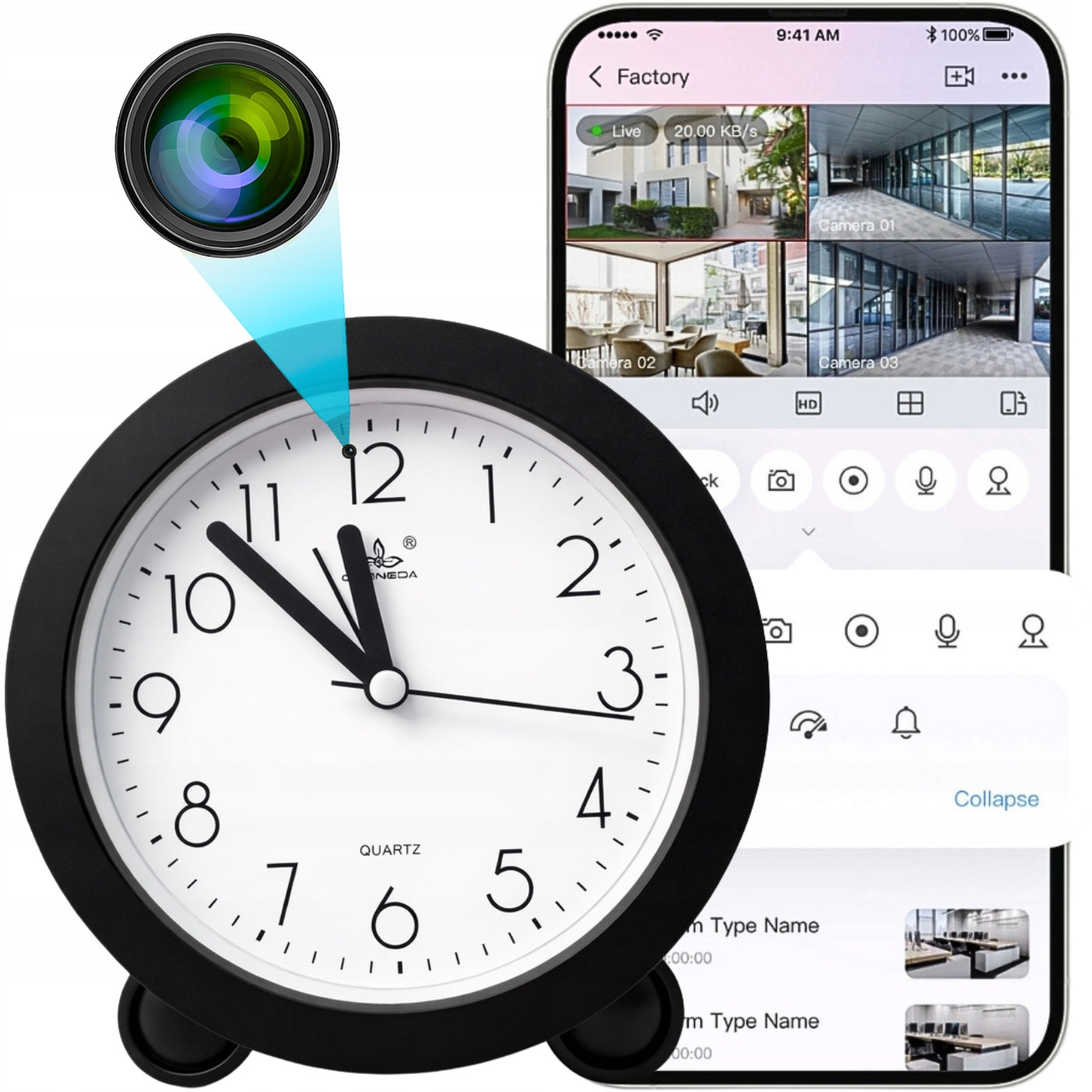 MINI SPY WIFI CAMERA IN WATCH MOTION SENSOR PREVIEW ON PHONE