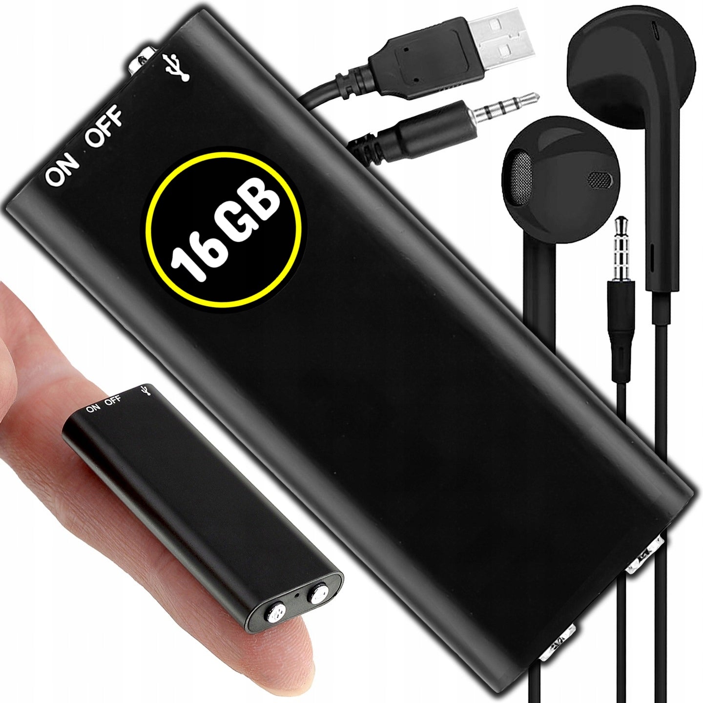 MINI SPY WIRETAP BUG SMALL VOICE RECORDER 16GB VOICE DETECTION 2 MODES