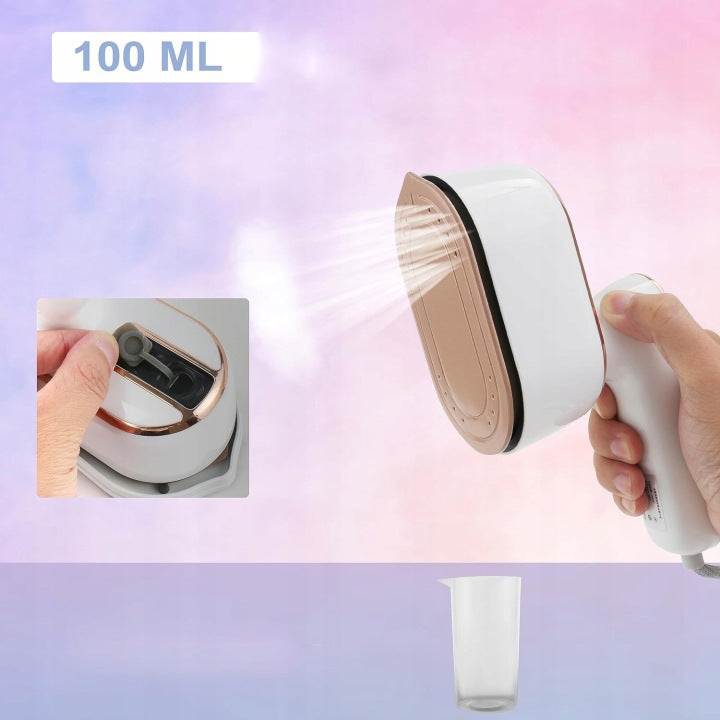 MINI STEAM IRON TOURIST SMALL IRON FOR TRAVEL IRONING Dominant color white