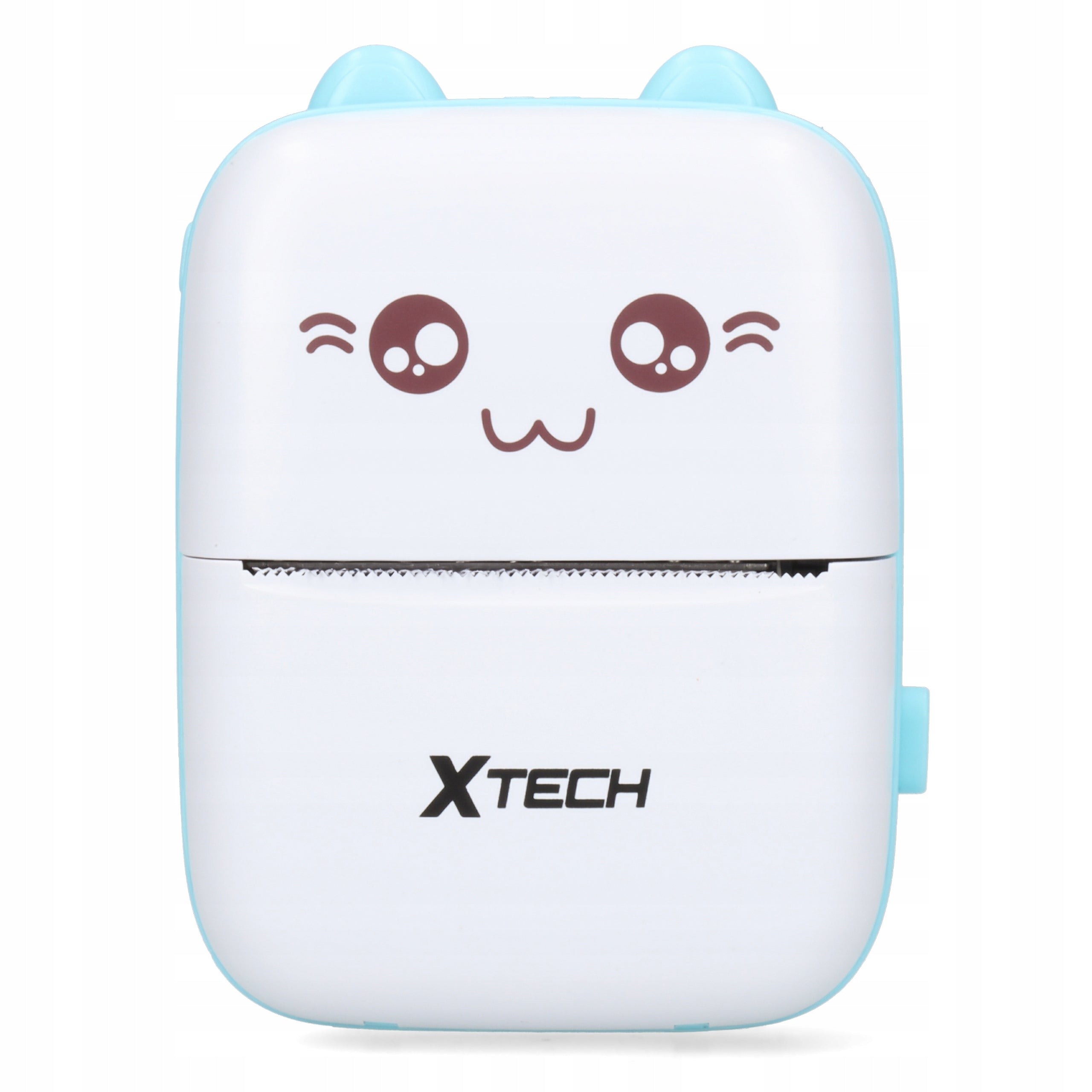MINI THERMAL PRINTER CAT BLUE XTECH + 11 ROLLS GIFT EAN (GTIN) 5907783088445