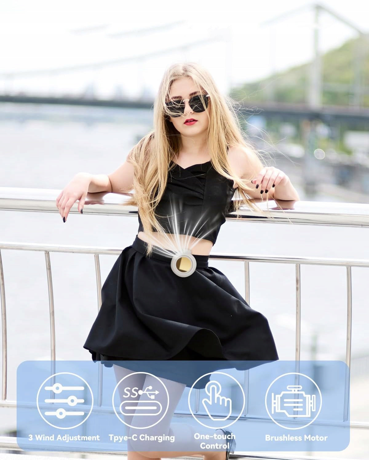 MINI USB FAN PORTABLE 3-LEVEL ADJUSTMENT WITH CLIP Brand Zgeer