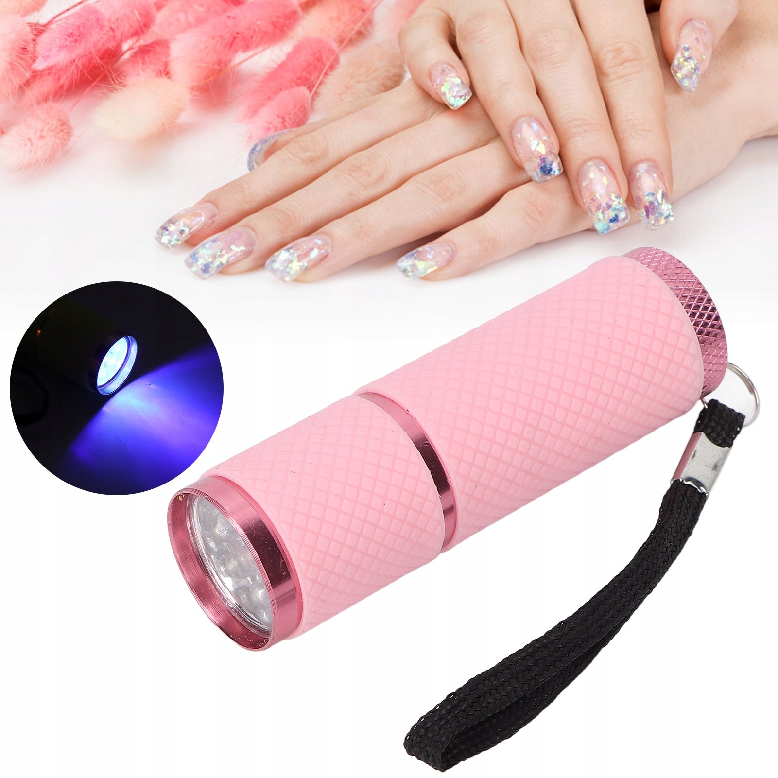 MINI UV LAMP LED NAIL TORCH HARDENS GELS AND HYBRIDS PORTABLE Medical device no